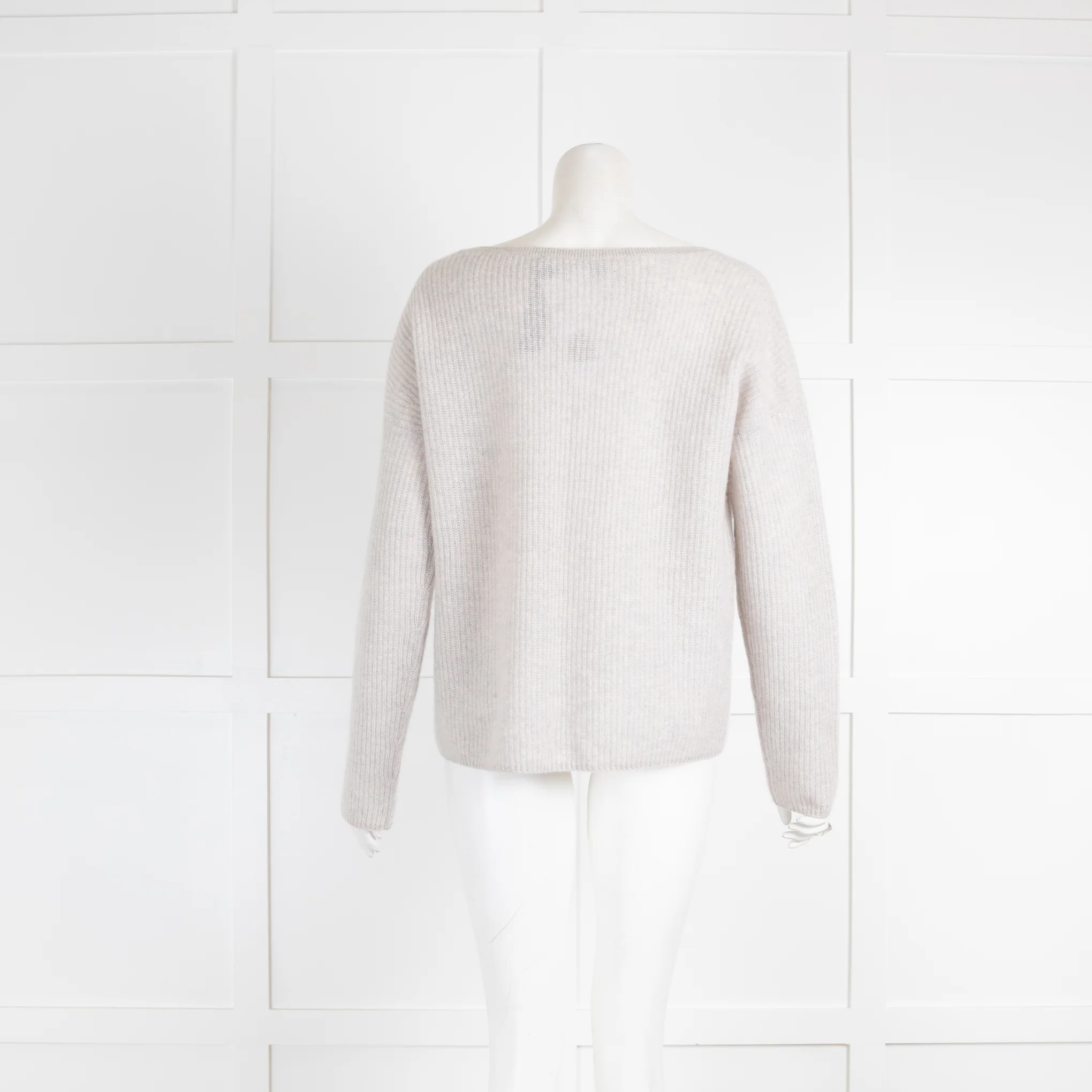 360 Cashmere Light Grey Ambriellie Cashmere Jumper - Image 3