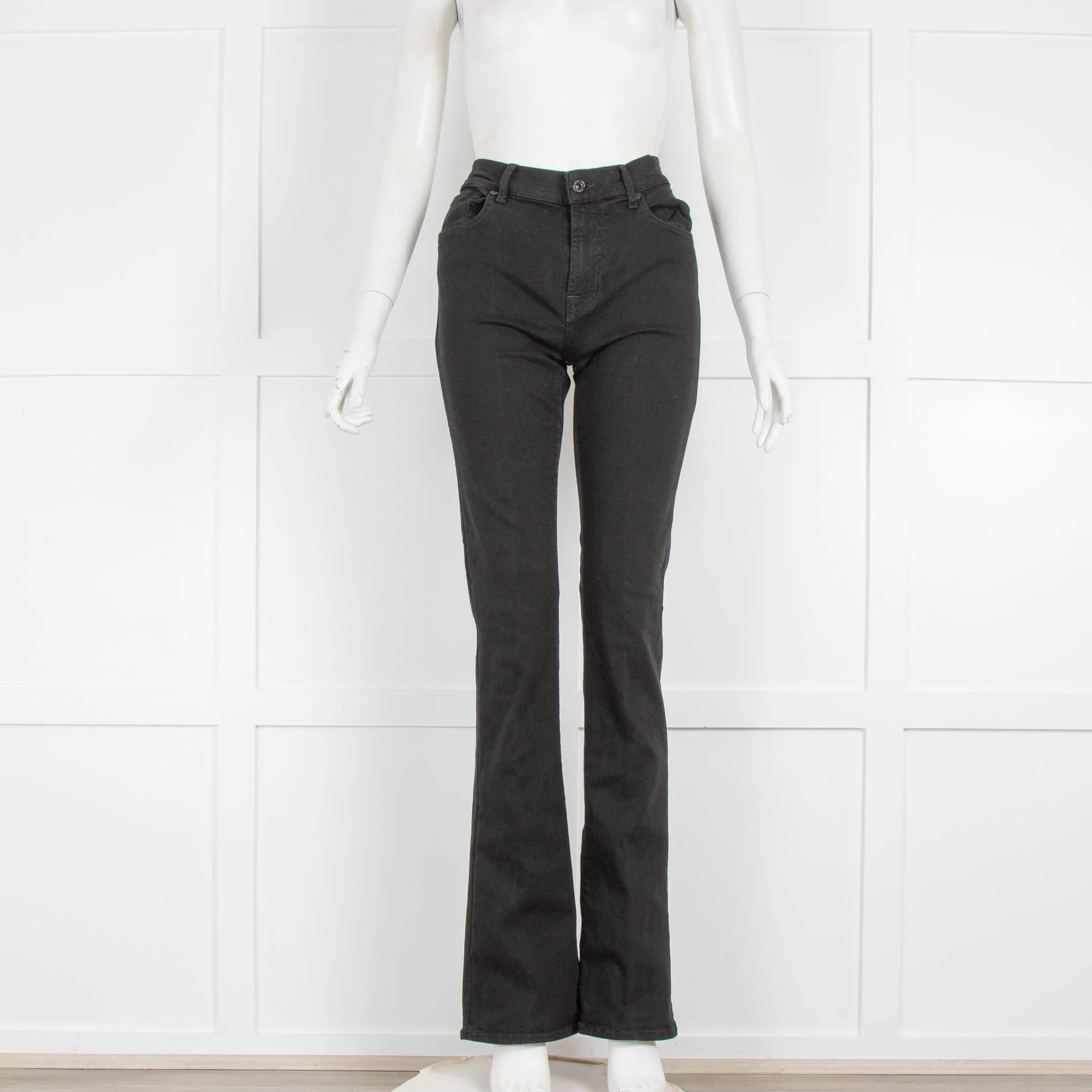 7 For All Mankind Black Flared Jeans