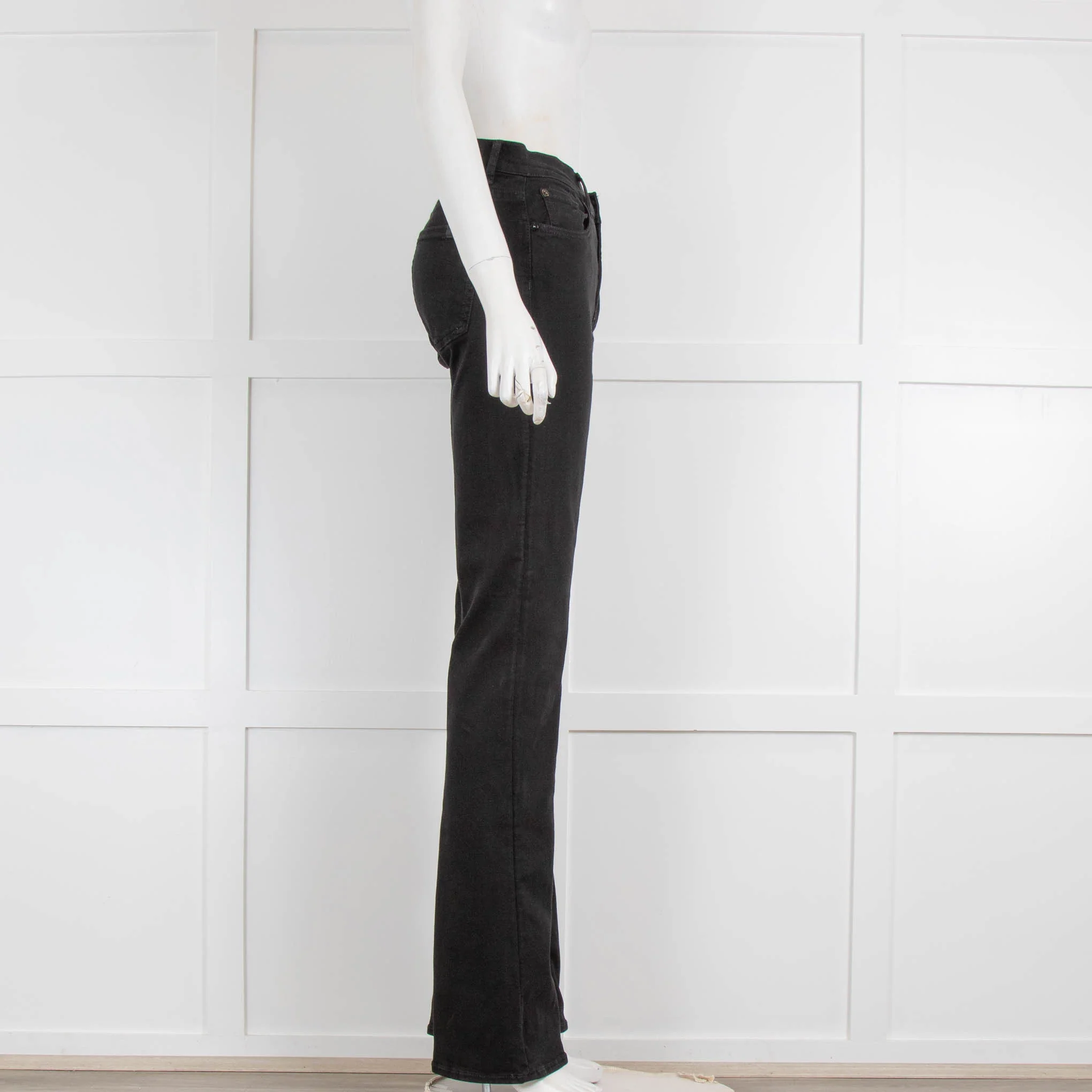 7 For All Mankind Black Flared Jeans - Image 3