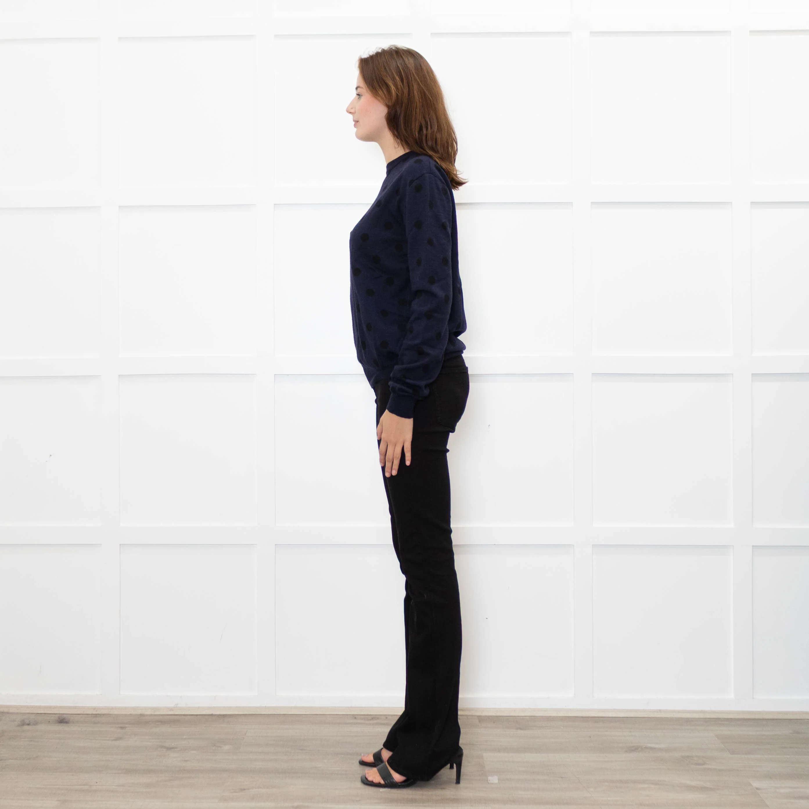 7 For all Mankind Navy Polka Dot Jumper - Image 4