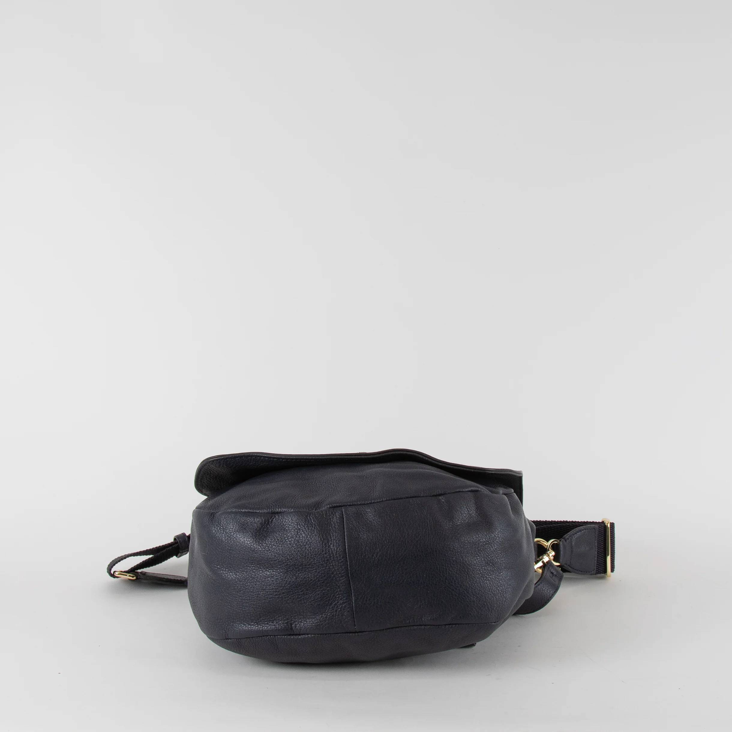 Abro Navy Leather Satchel Bag with Adjustable - Image 6
