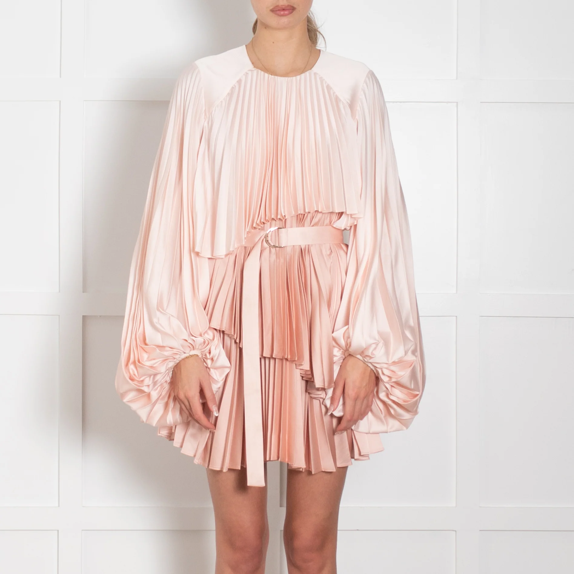 Acler Gradient Pink Pleated Dress - Image 2