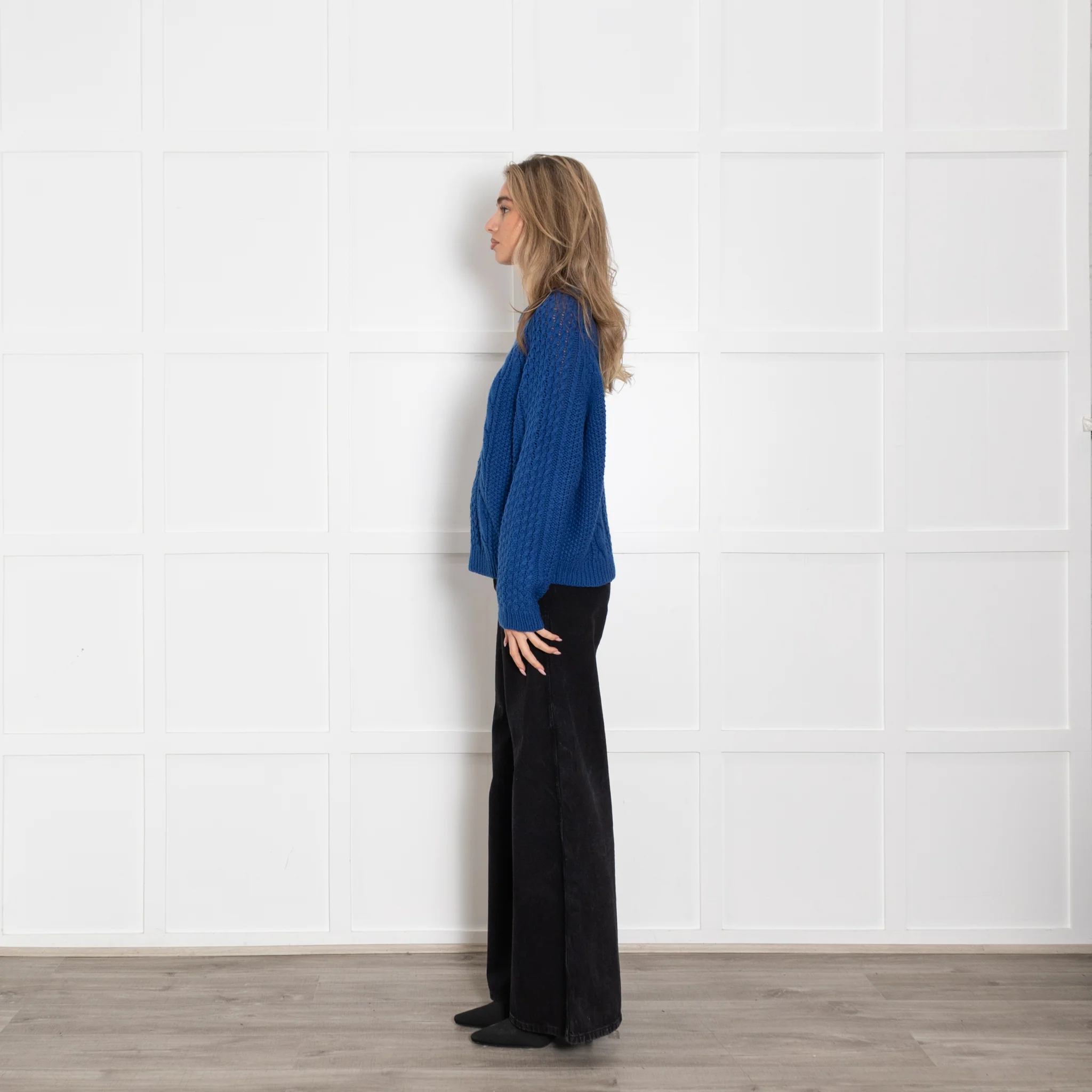 Acne Blue Chunky Knit Jumper - Image 4