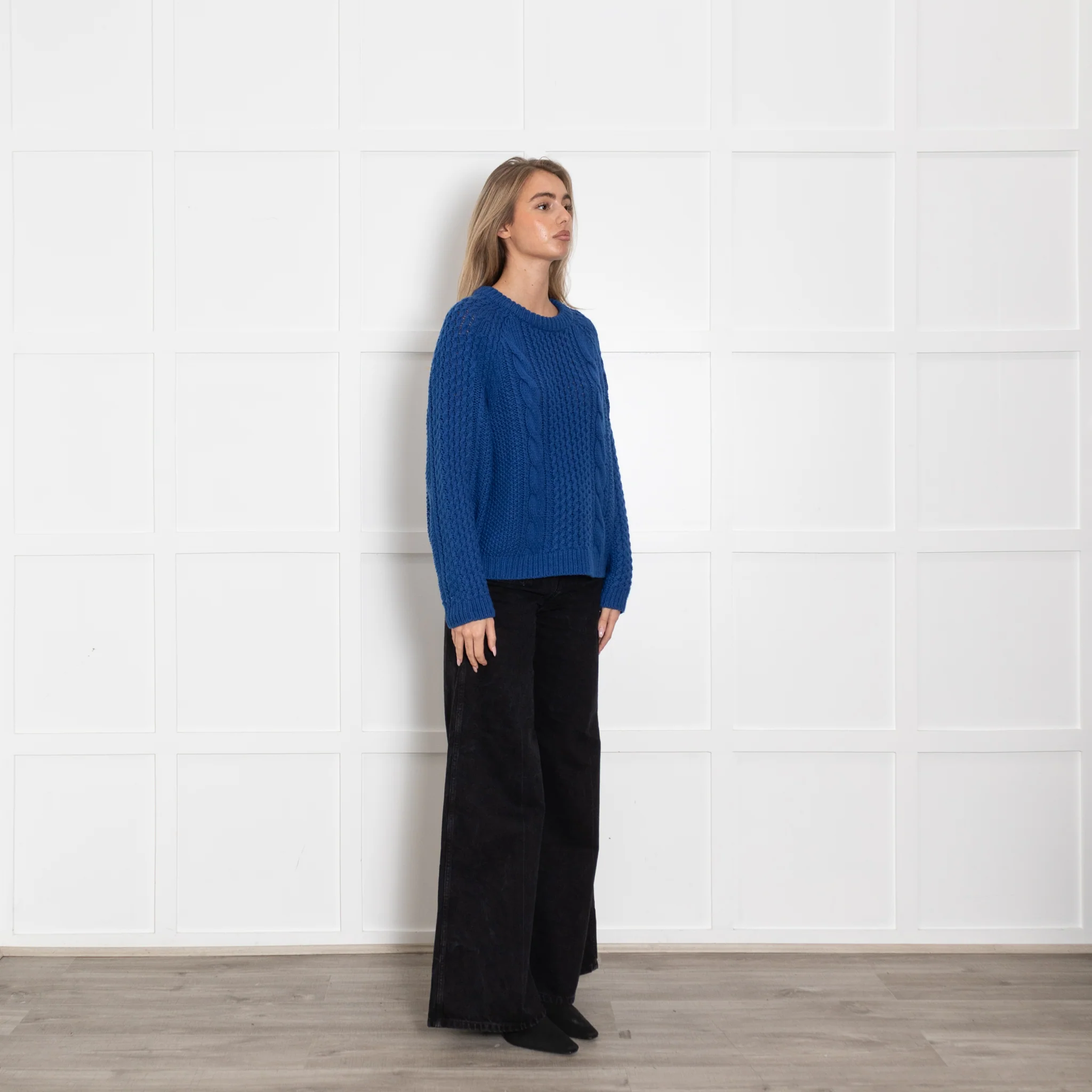 Acne Blue Chunky Knit Jumper - Image 7