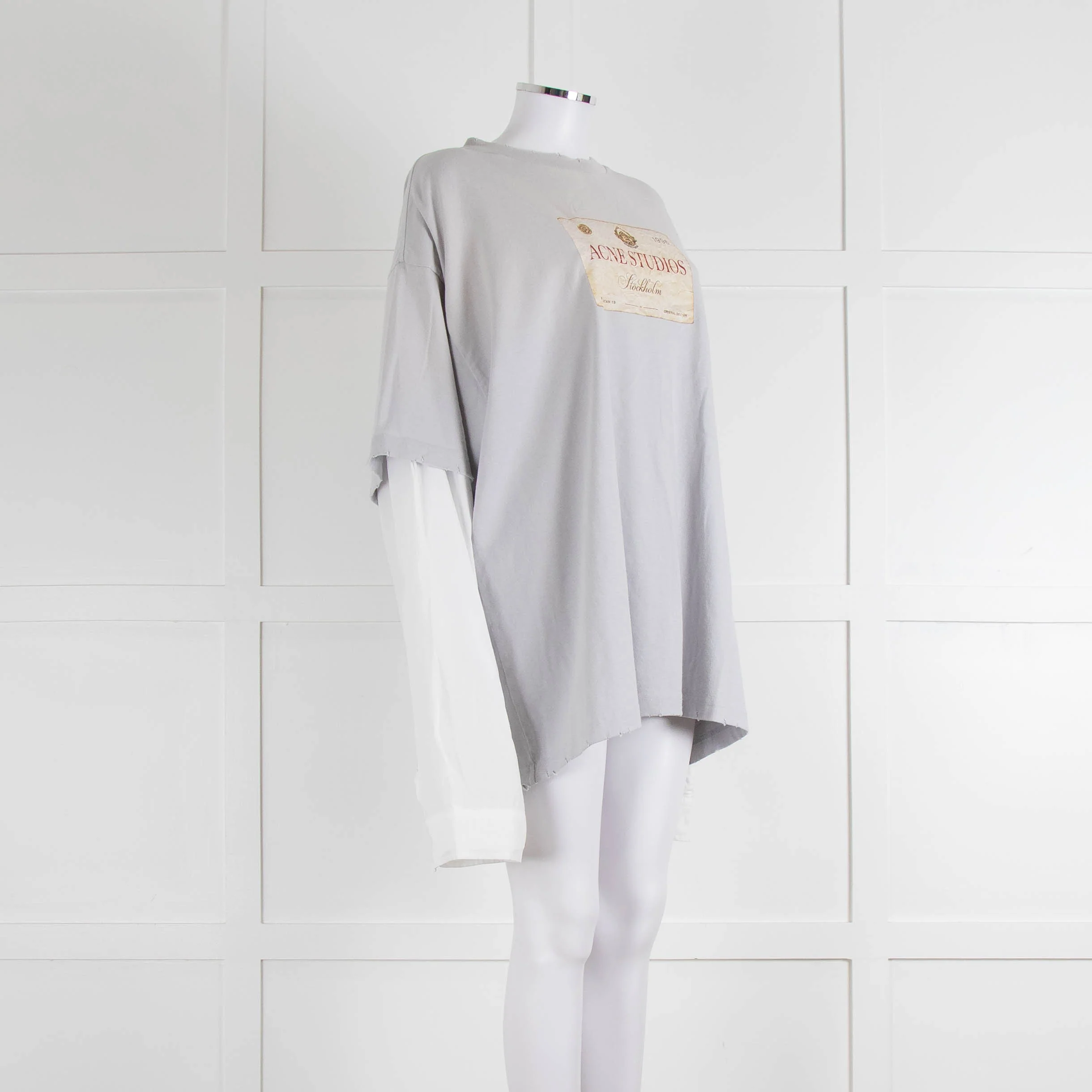 Acne Studios Edra Printed Cotton Double Layer T Shirt - Image 2