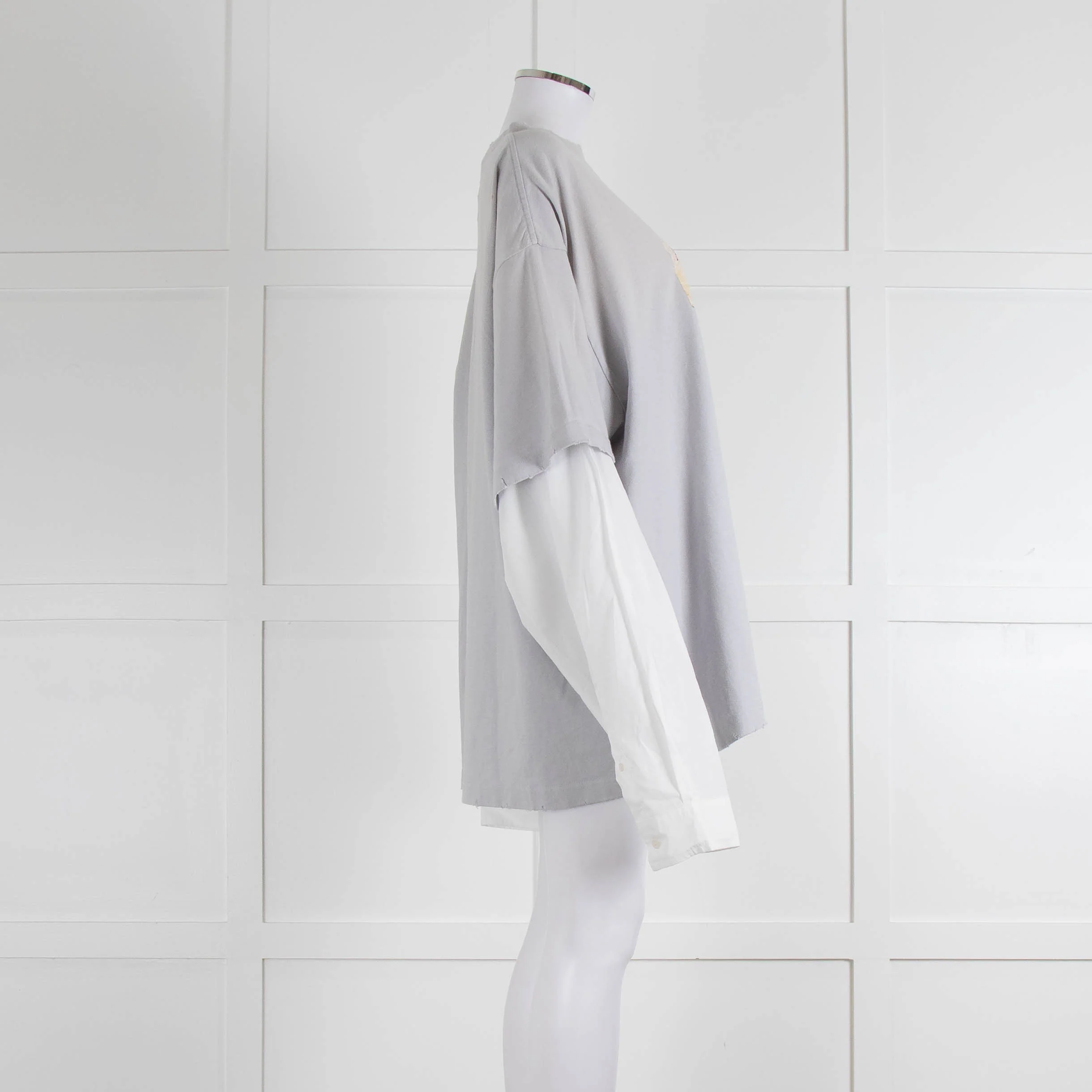 Acne Studios Edra Printed Cotton Double Layer T Shirt - Image 3