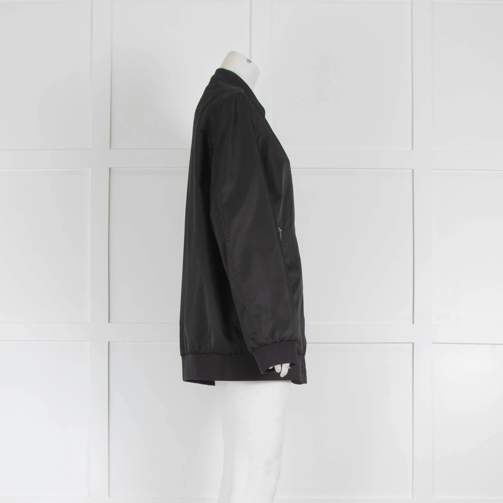 Acne Studios Black Nylon Bomber Jacket - Image 2