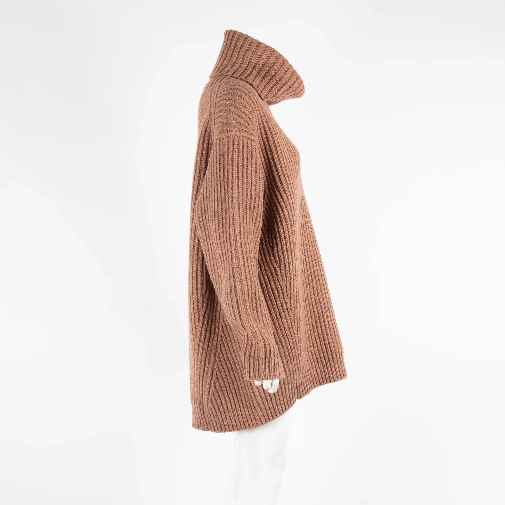 Acne Studios Camel Longline Roll Neck Jumper - Image 2