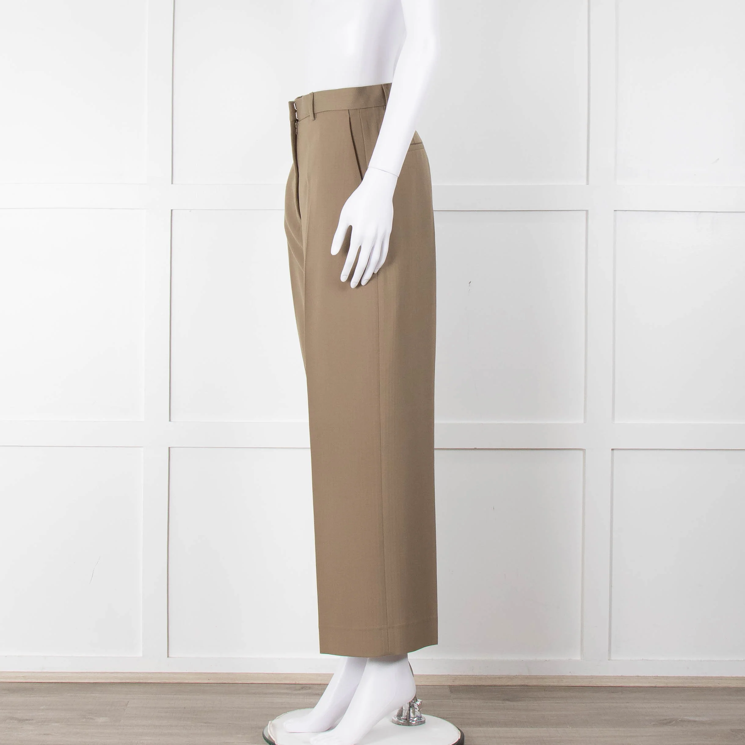 Acne Studios Khaki Suit Trousers - Image 8