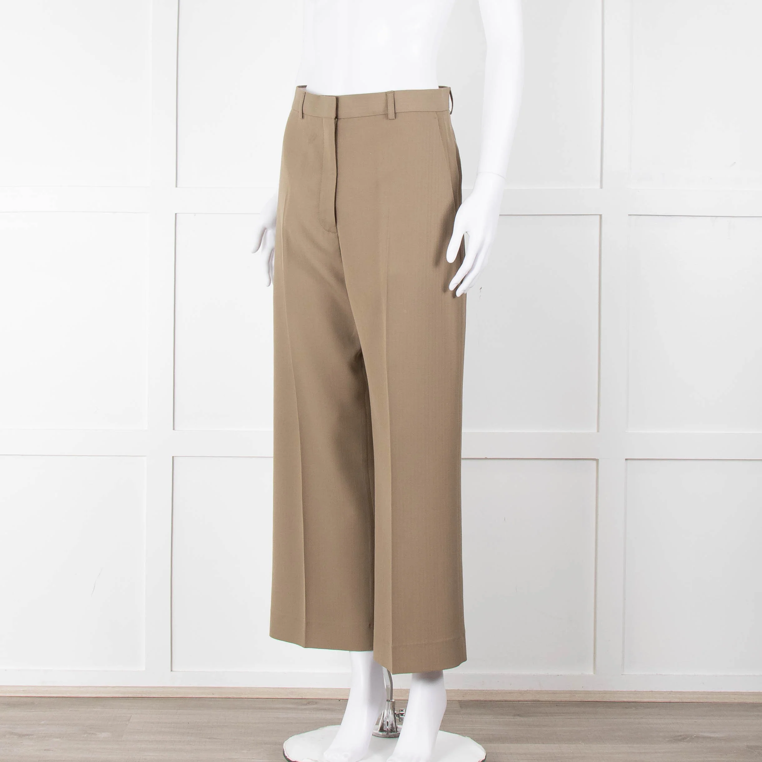 Acne Studios Khaki Suit Trousers - Image 9