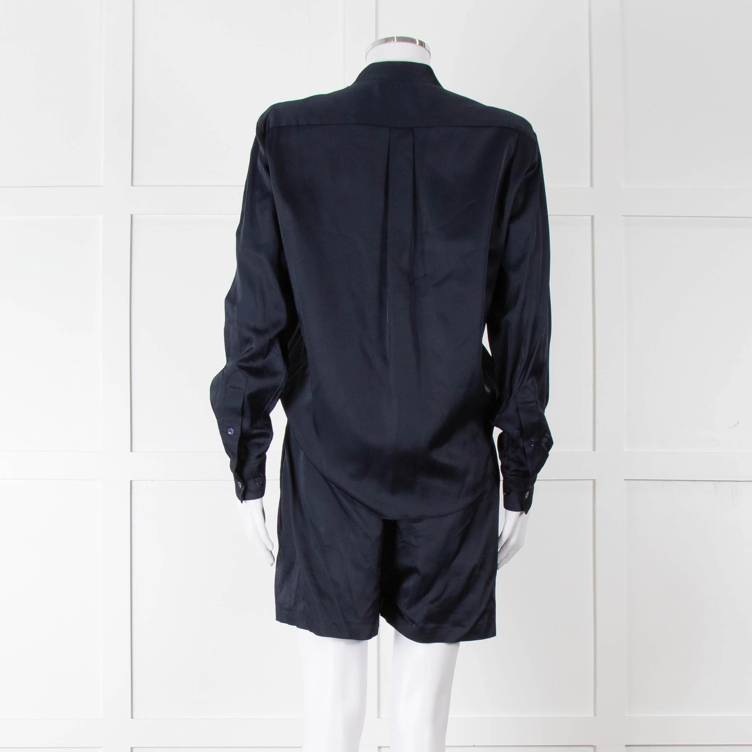 Acne Studios Navy Blue Long Sleeve Playsuit - Image 5