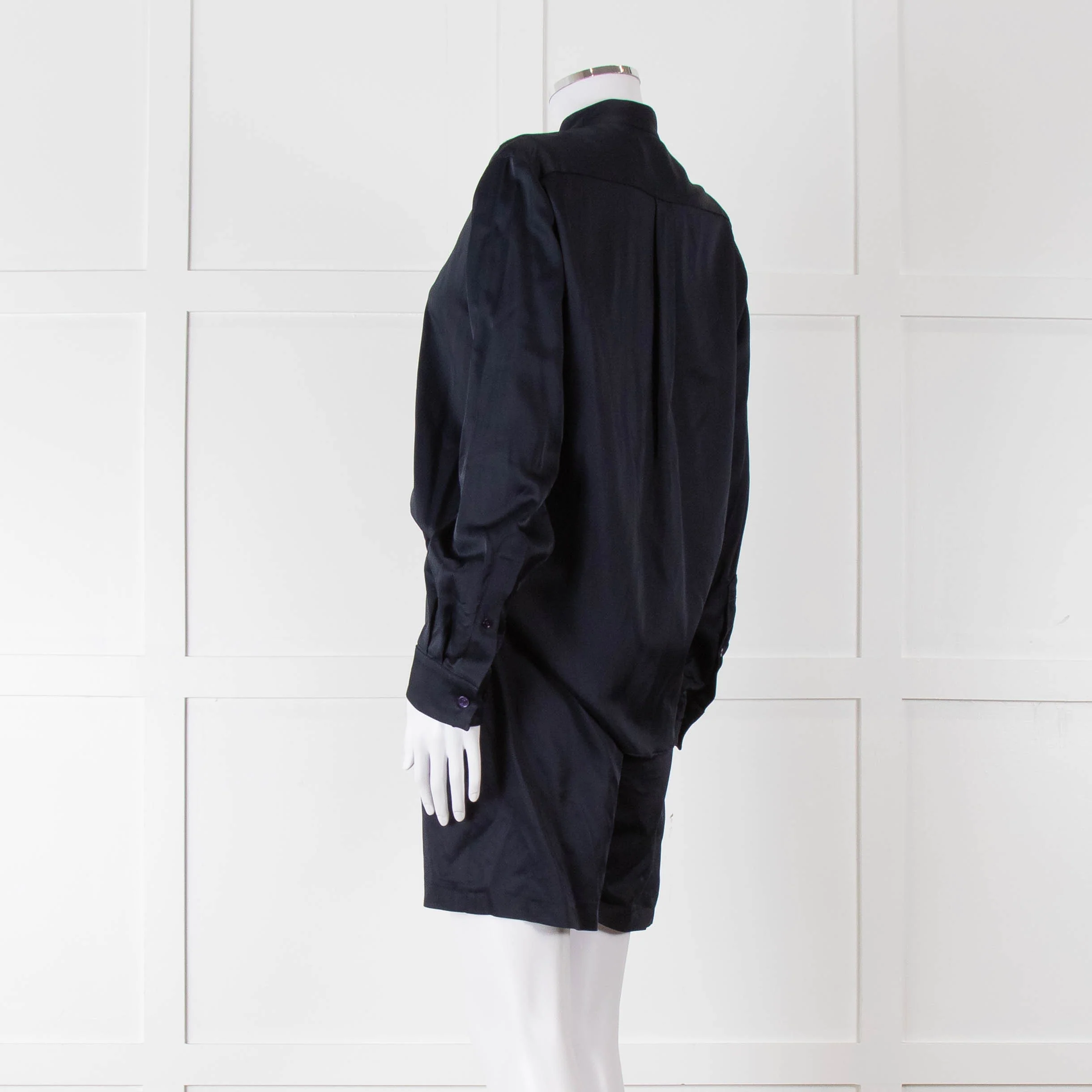 Acne Studios Navy Blue Long Sleeve Playsuit - Image 6
