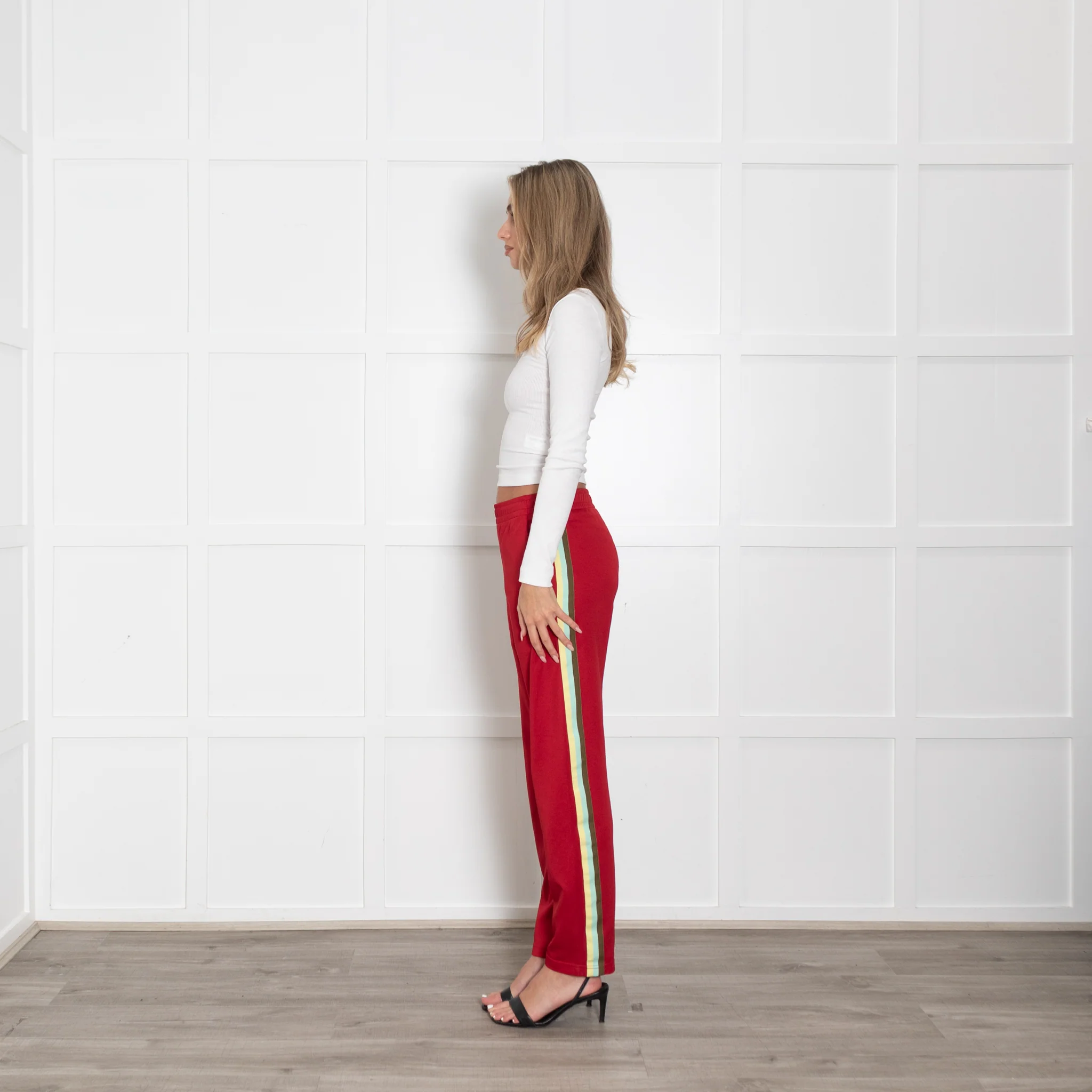 Acne Studios Norwich Face Red Jersey Tapered Track Pants - Image 4