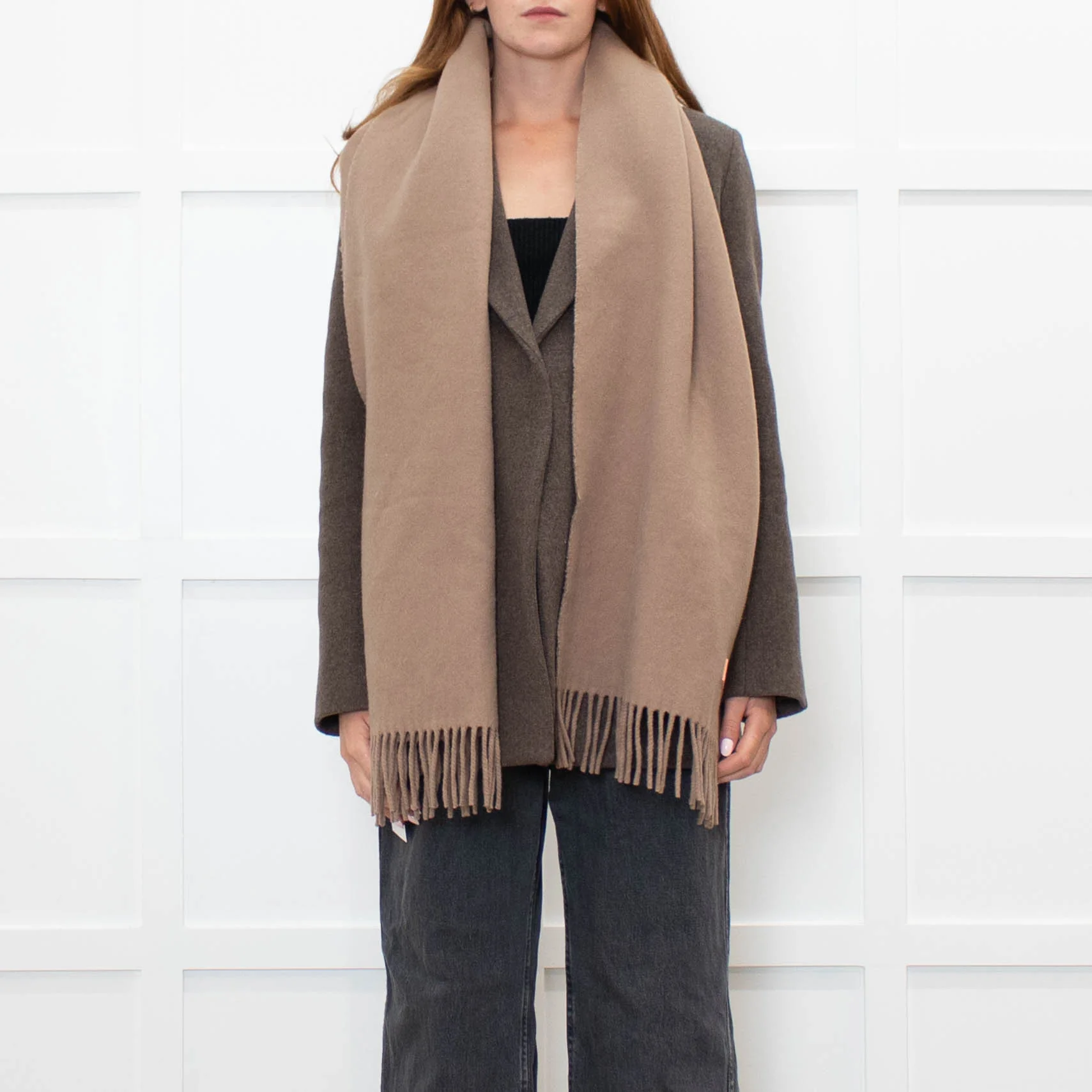 Acne Studios Taupe Wool Scarf - Image 2