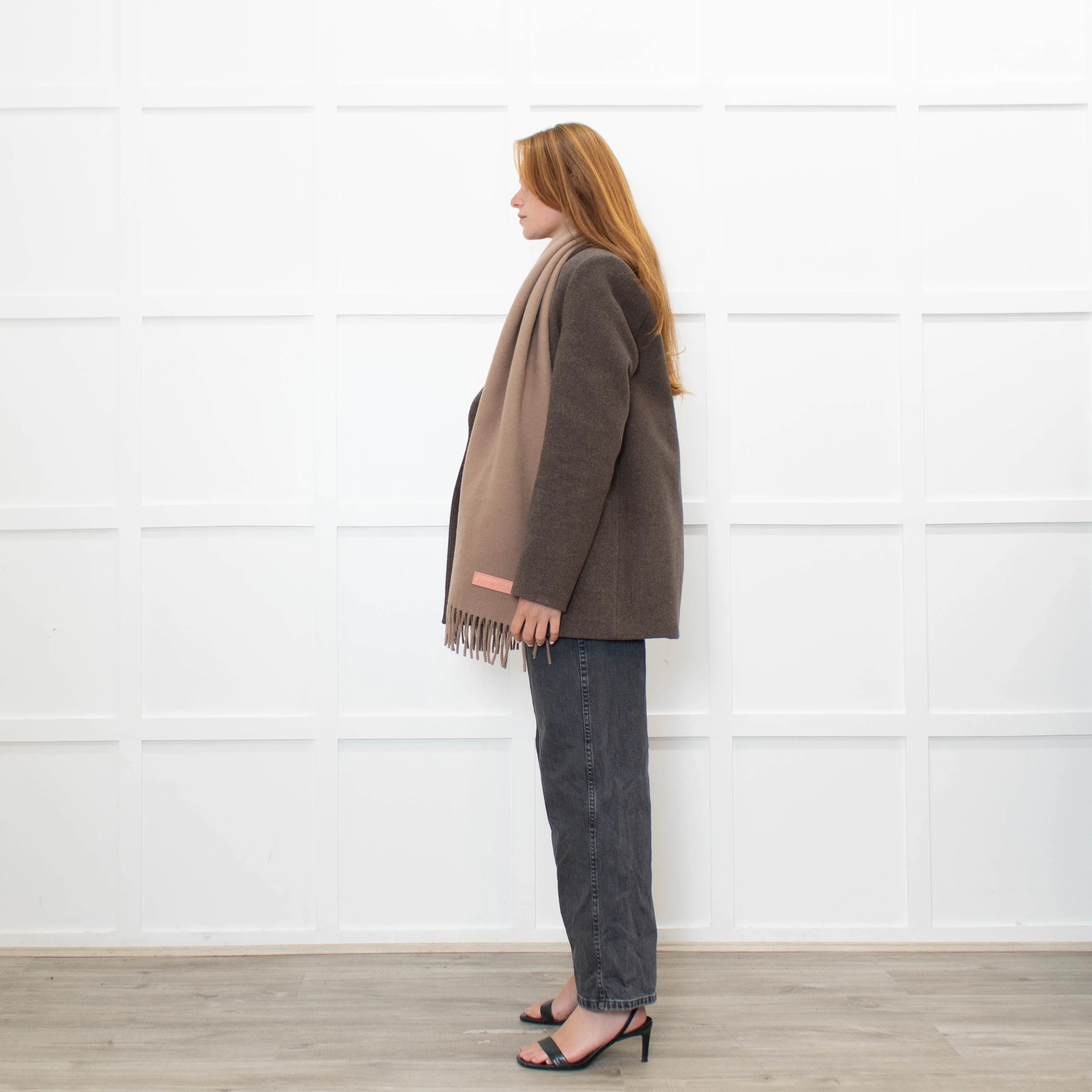 Acne Studios Taupe Wool Scarf - Image 4