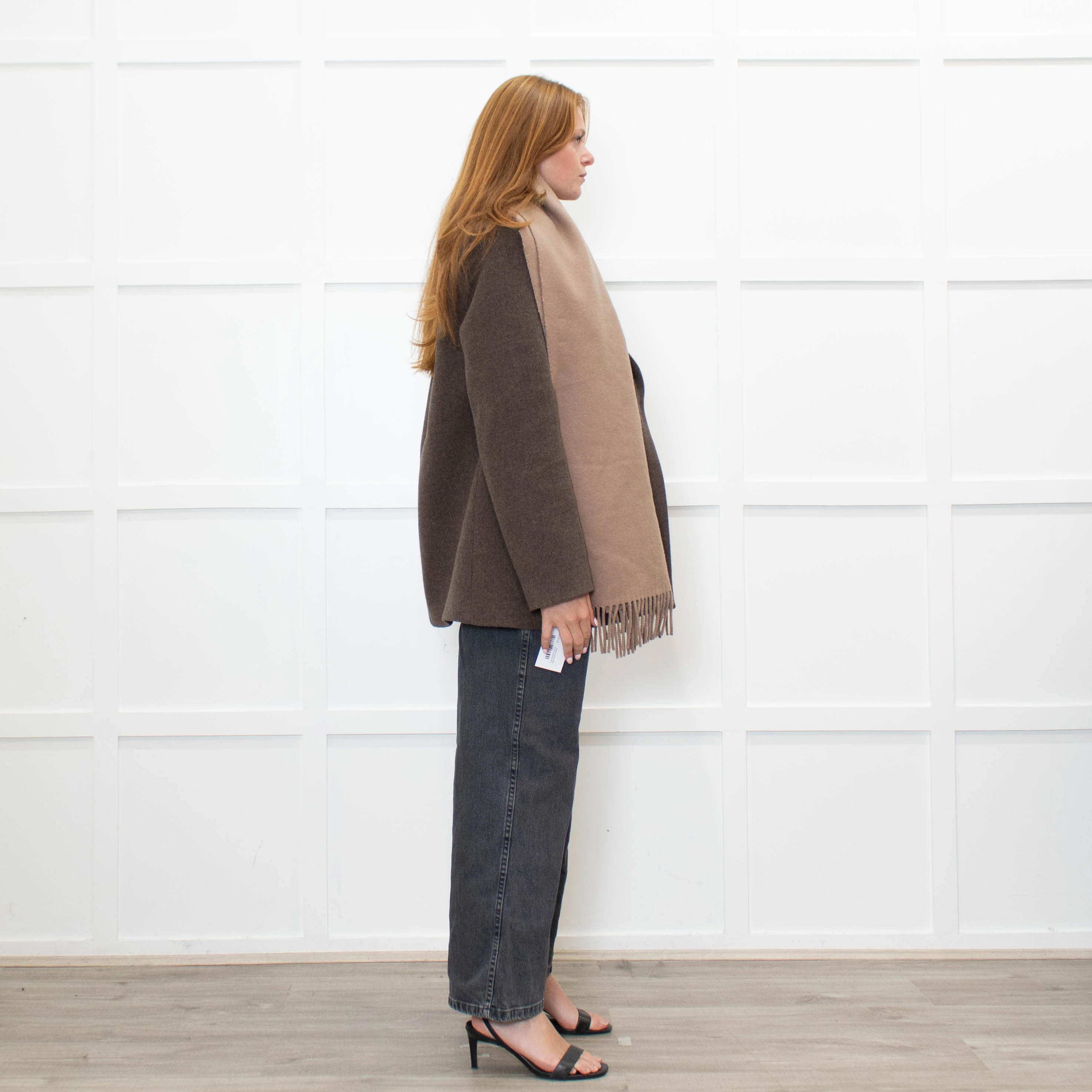 Acne Studios Taupe Wool Scarf - Image 5
