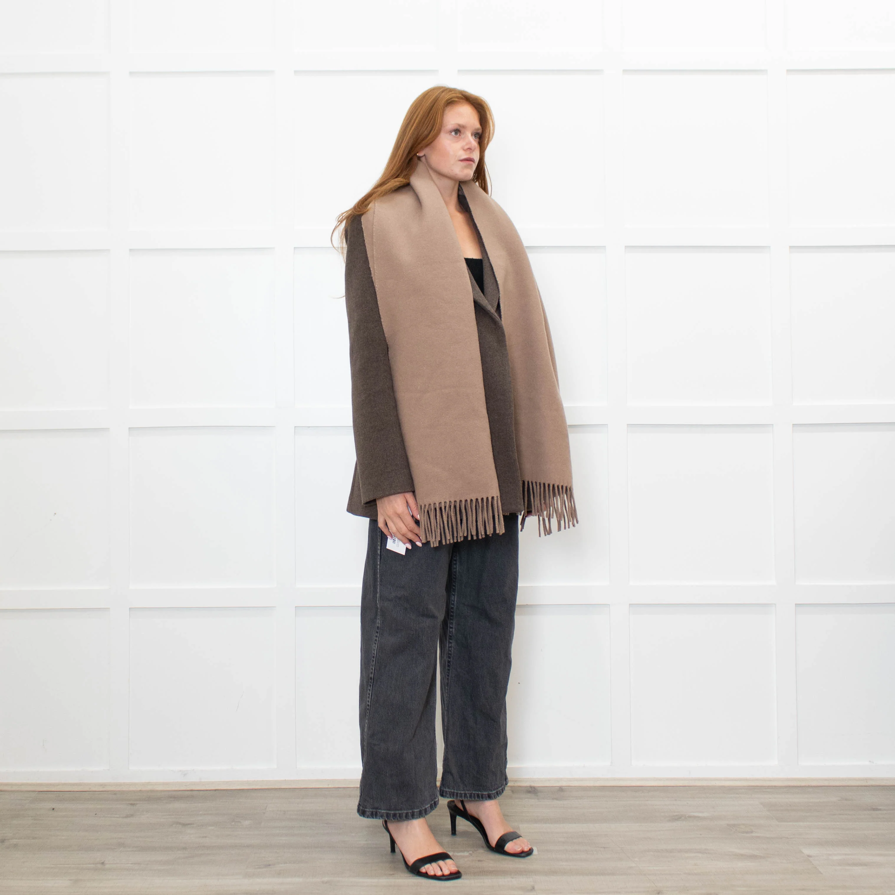 Acne Studios Taupe Wool Scarf - Image 6