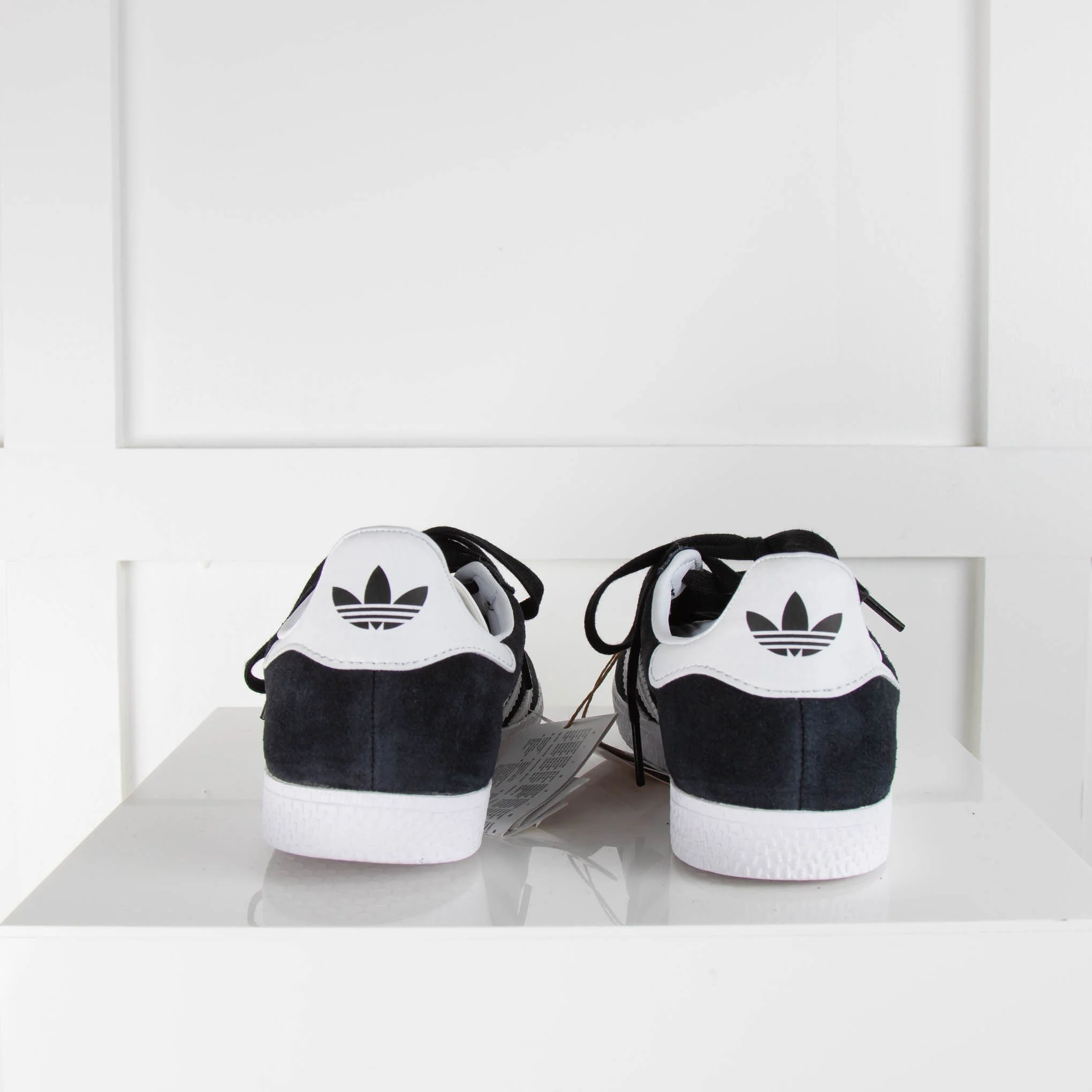 Adidas Black and White Ortholite Gazelle Trainers - Image 4