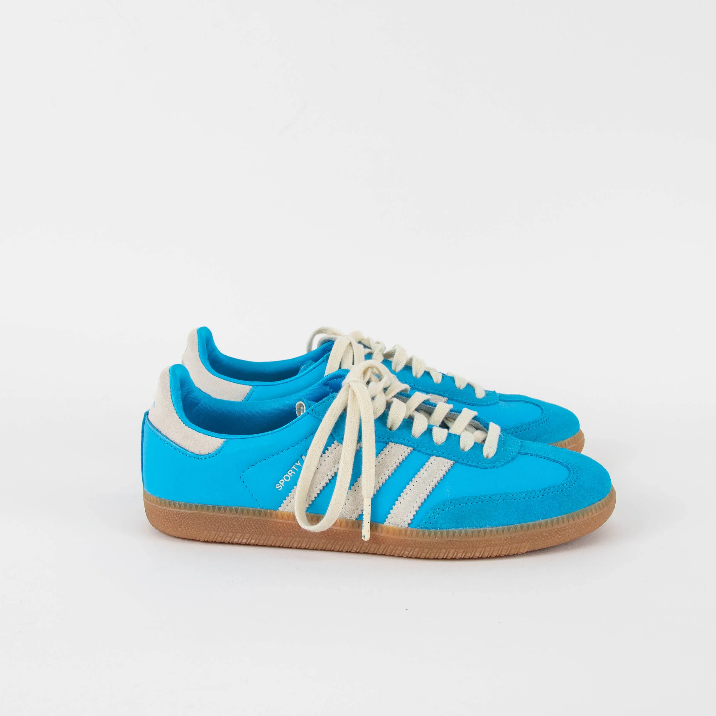 Adidas Blue White OG Samba Trainers - Image 6