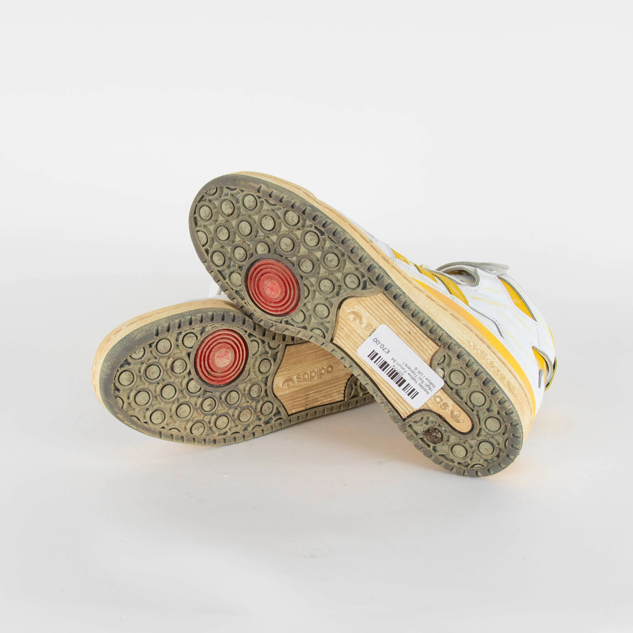 Adidas Yellow Forum 84 High Top Trainers - Image 6