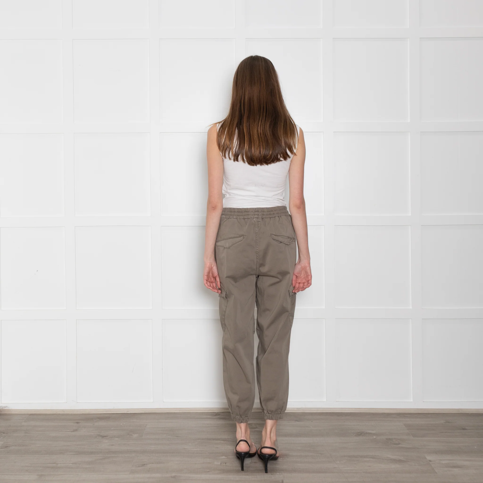 Adriano Goldschmied Khaki Elastic ankle Trousers - Image 5