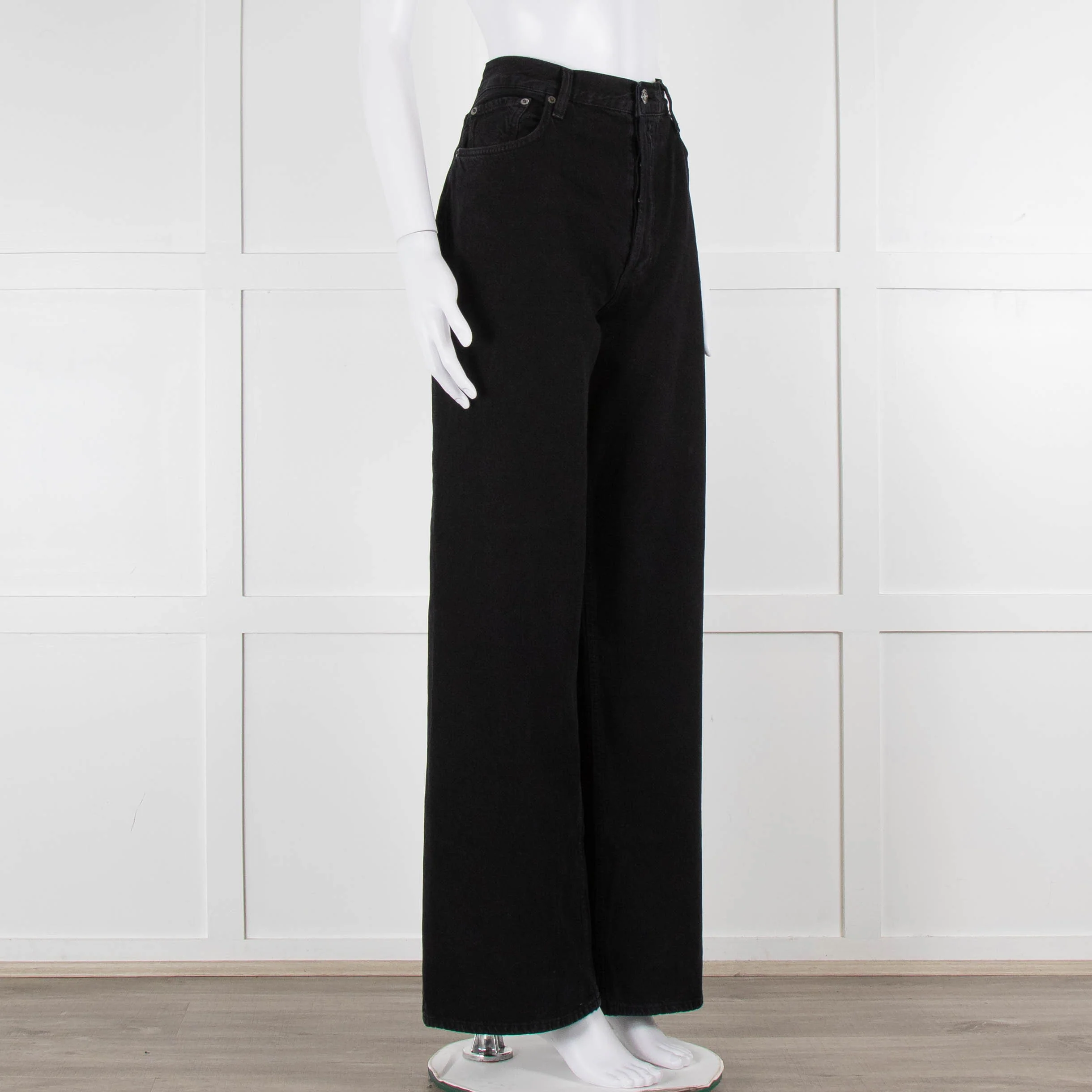 Agolde Black Wide Jeans - Image 2