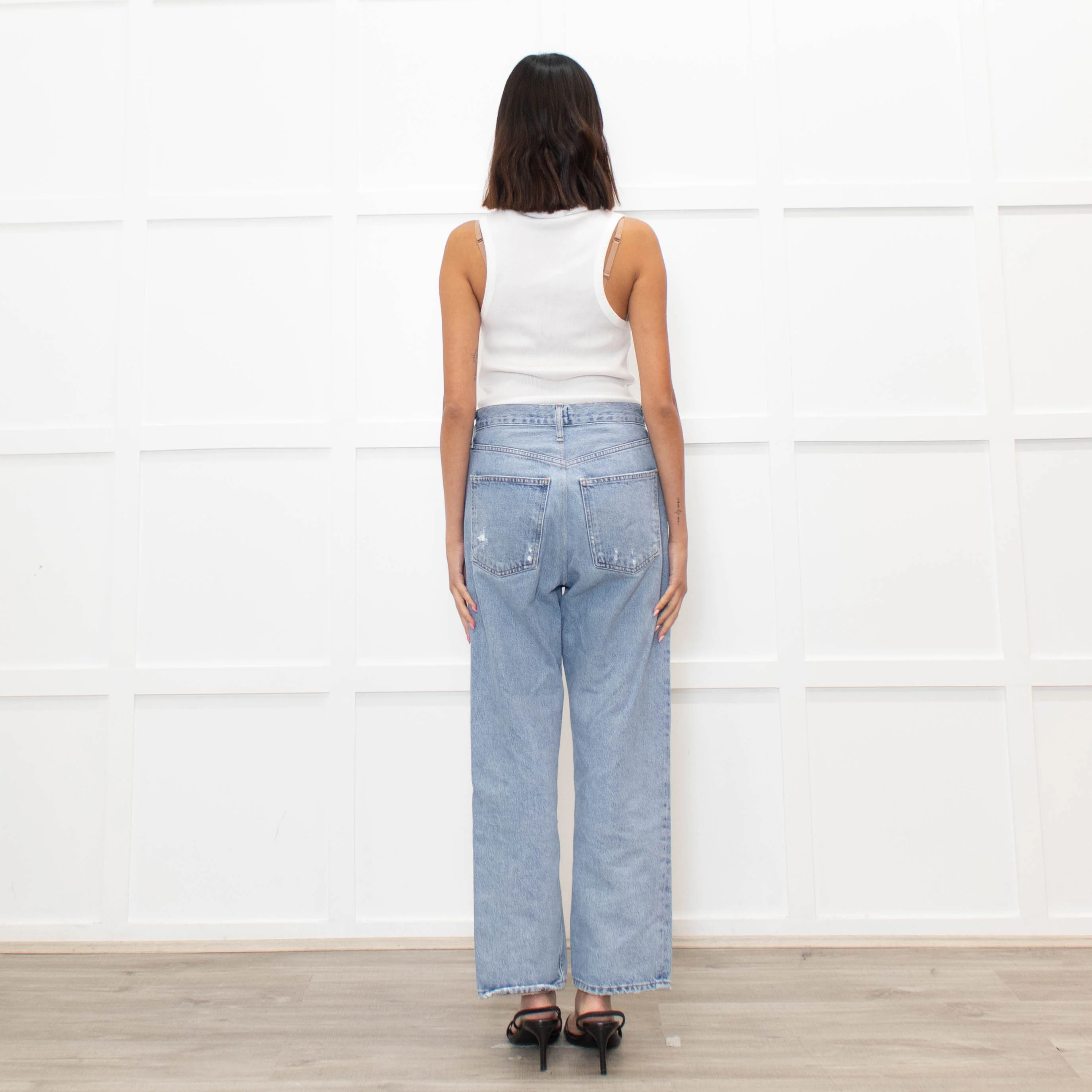 Agolde Blue Denim 90's Pinch Waist Jeans - Image 5