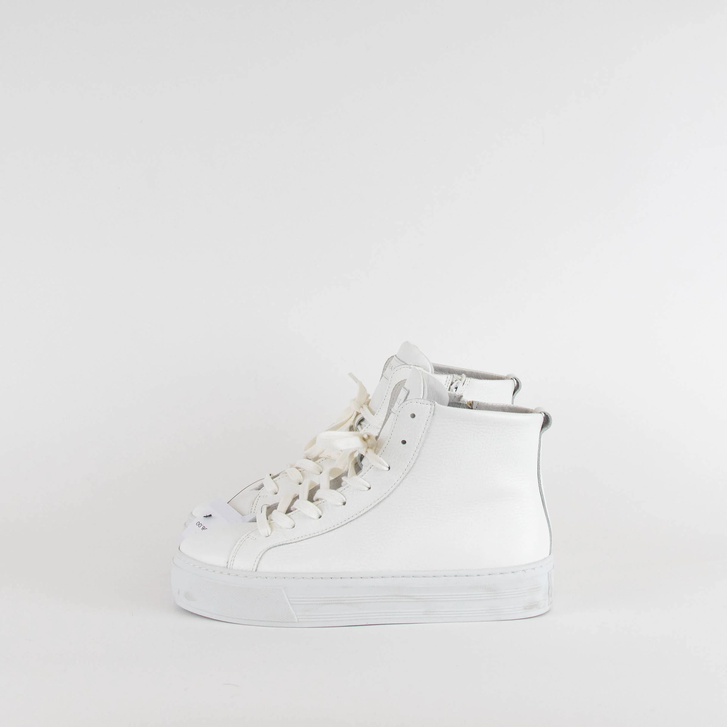 Air & Grace Pure White High Ankle Trainers - Image 3