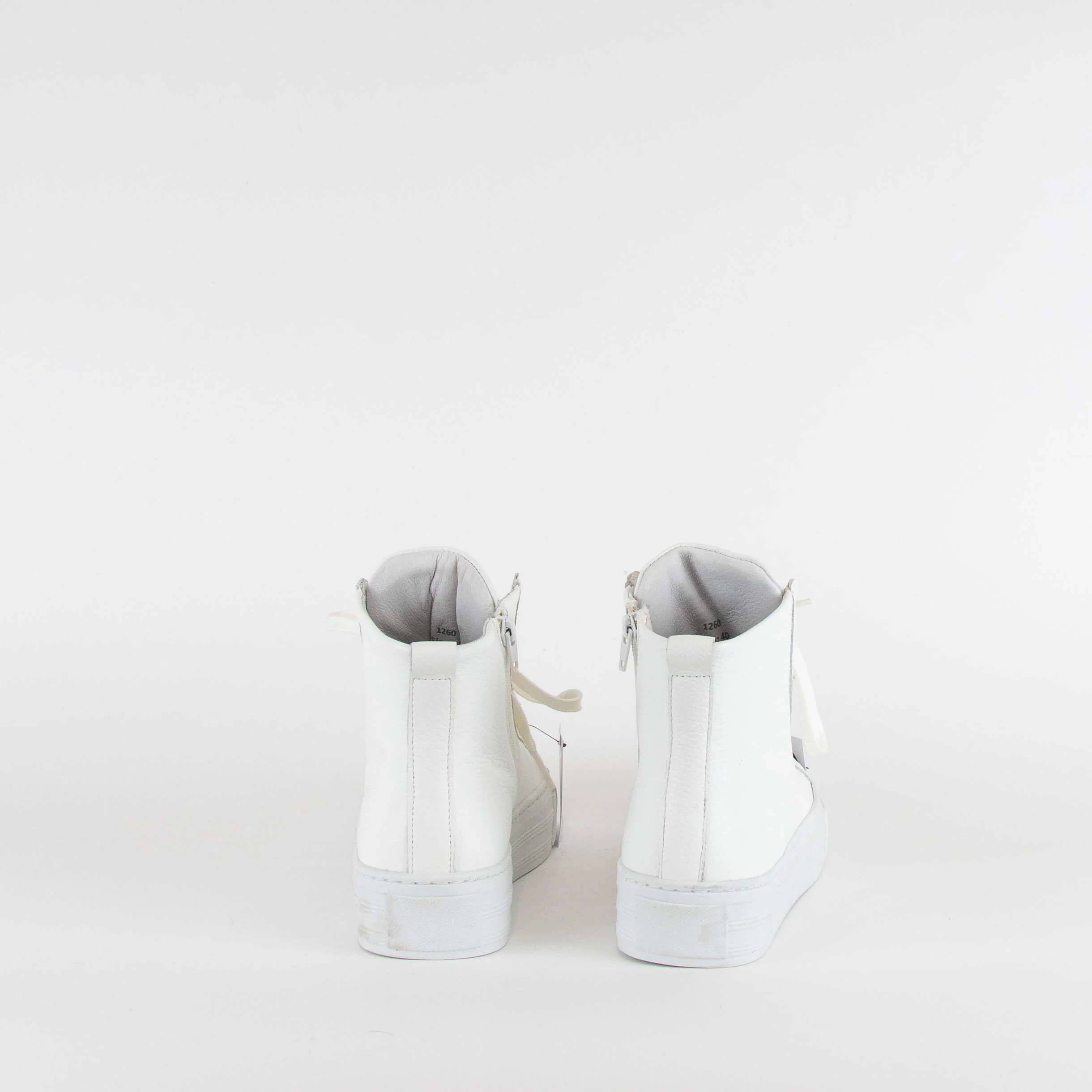 Air & Grace Pure White High Ankle Trainers - Image 4