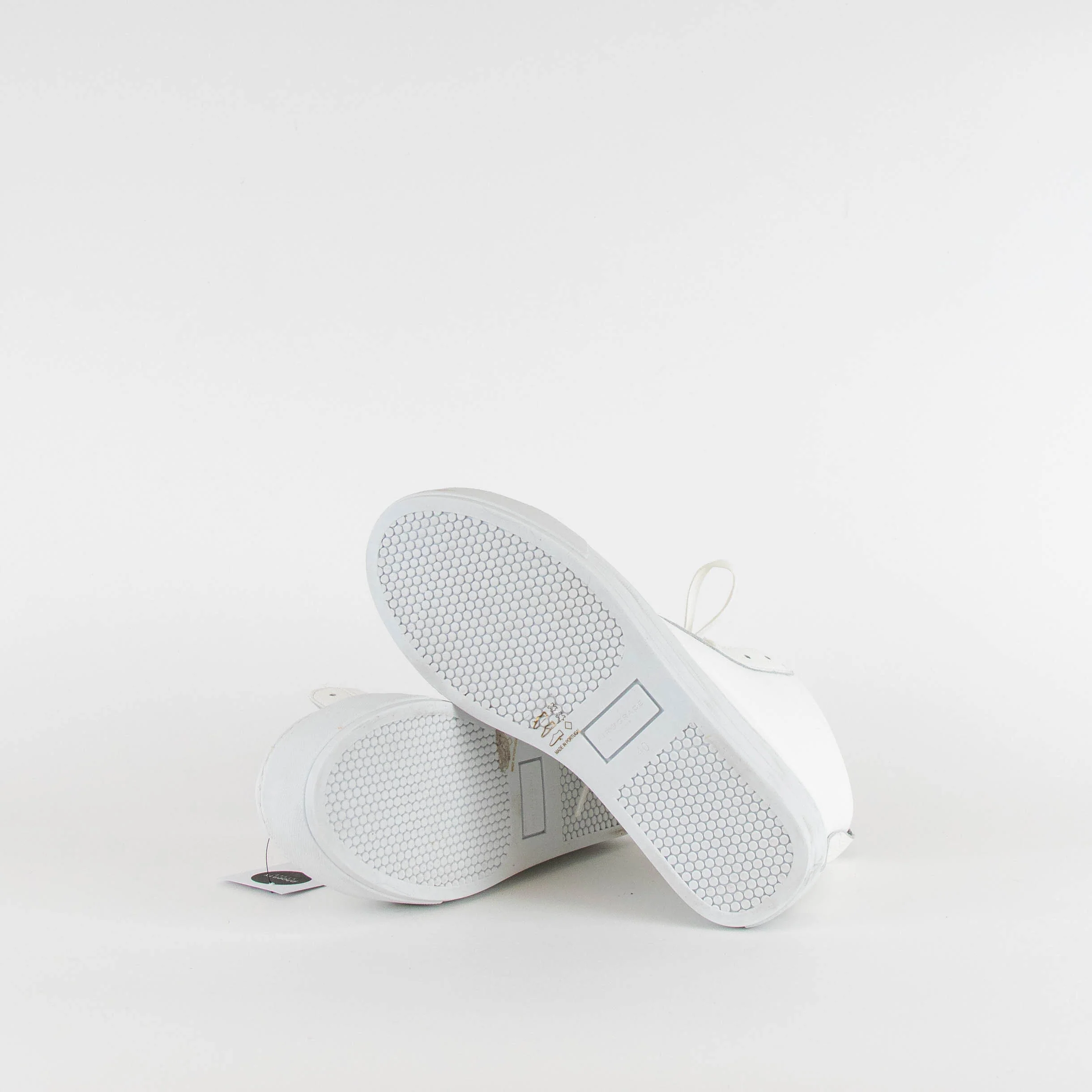 Air & Grace Pure White High Ankle Trainers - Image 5