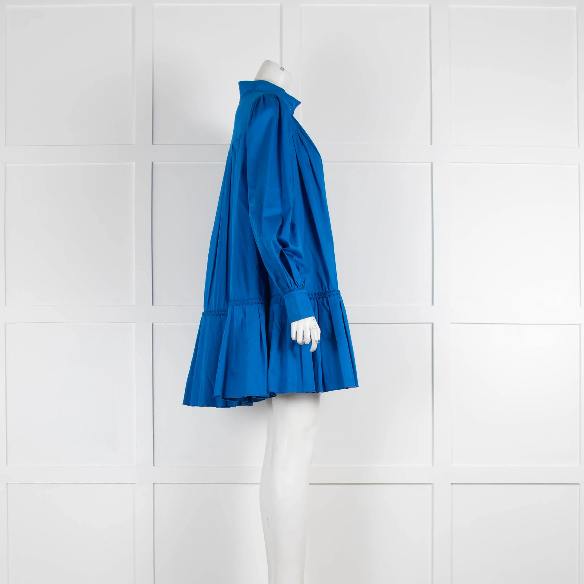 Aje Blue Cotton Peplum Tunic Dress - Image 2