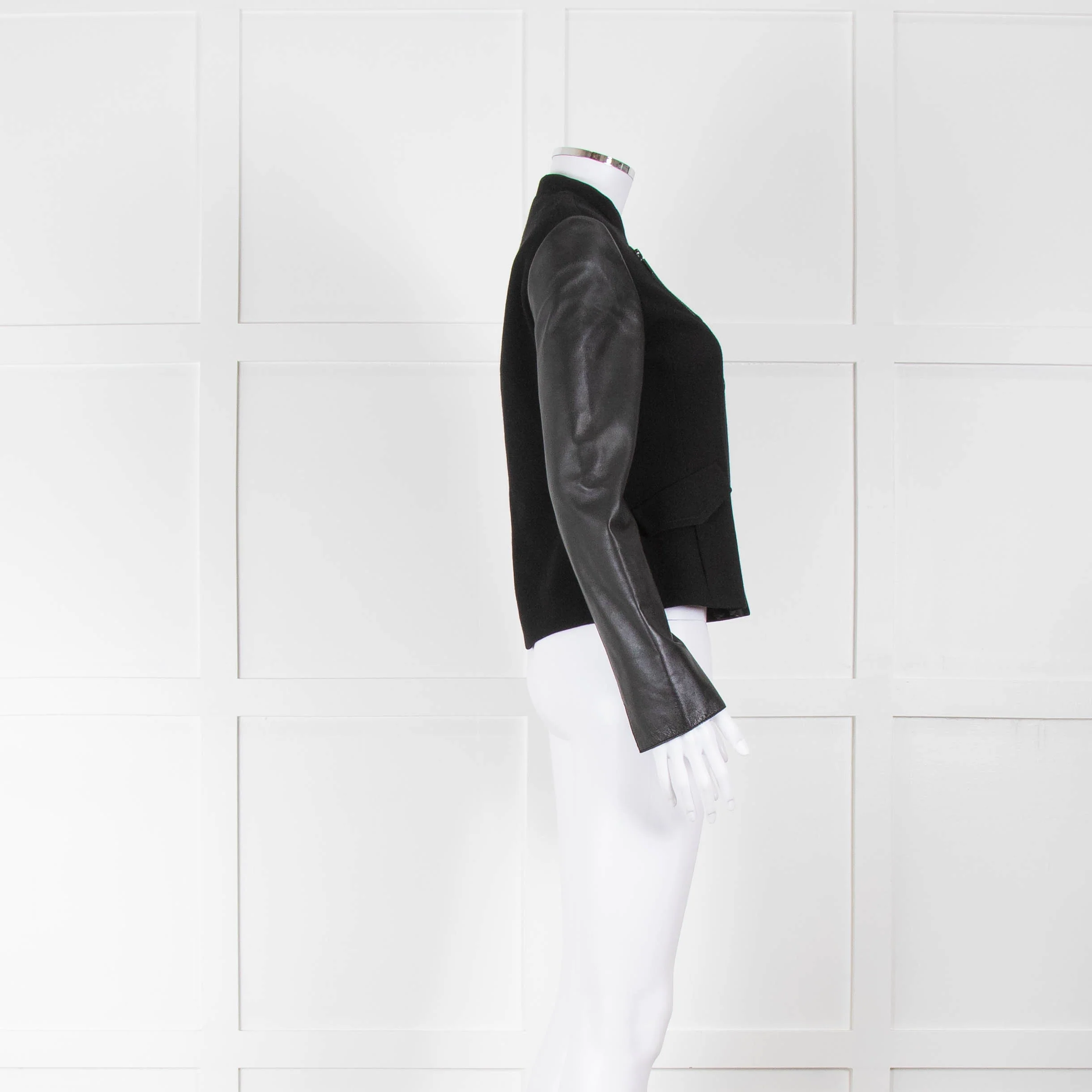 Akris Black Lambskin Wool Short Jacket - Image 2
