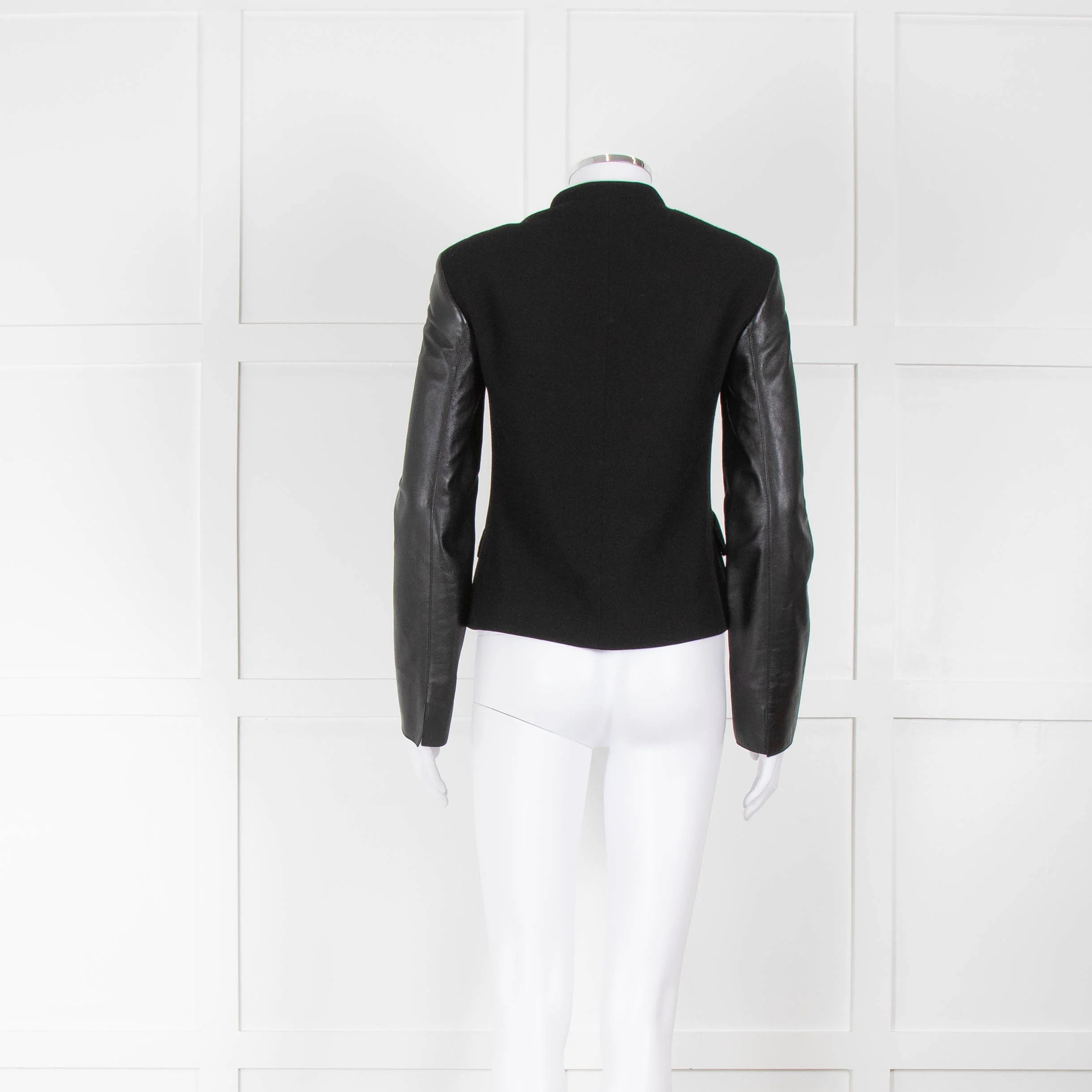 Akris Black Lambskin Wool Short Jacket - Image 3