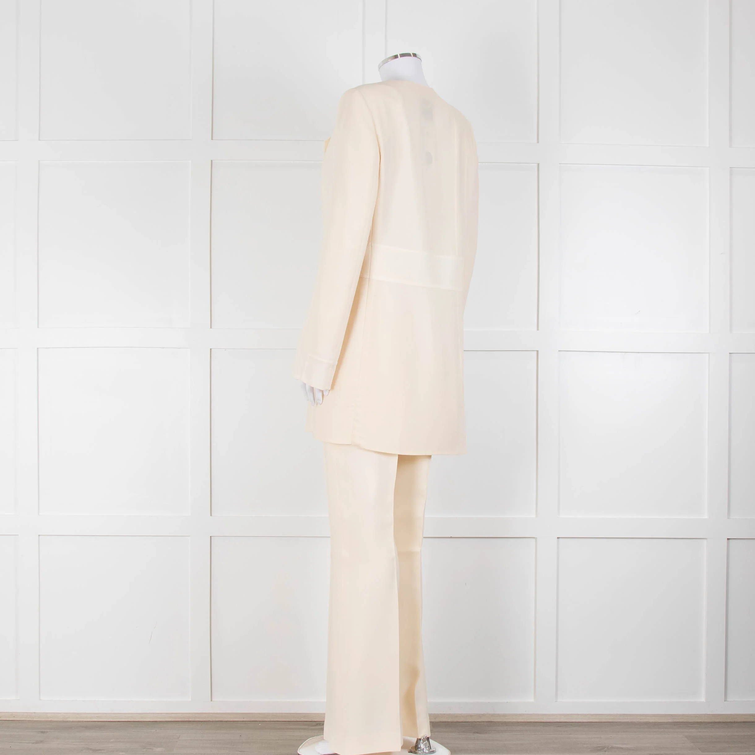 Akris Cream Crepe Open Lapel Dress Blazer - Image 14