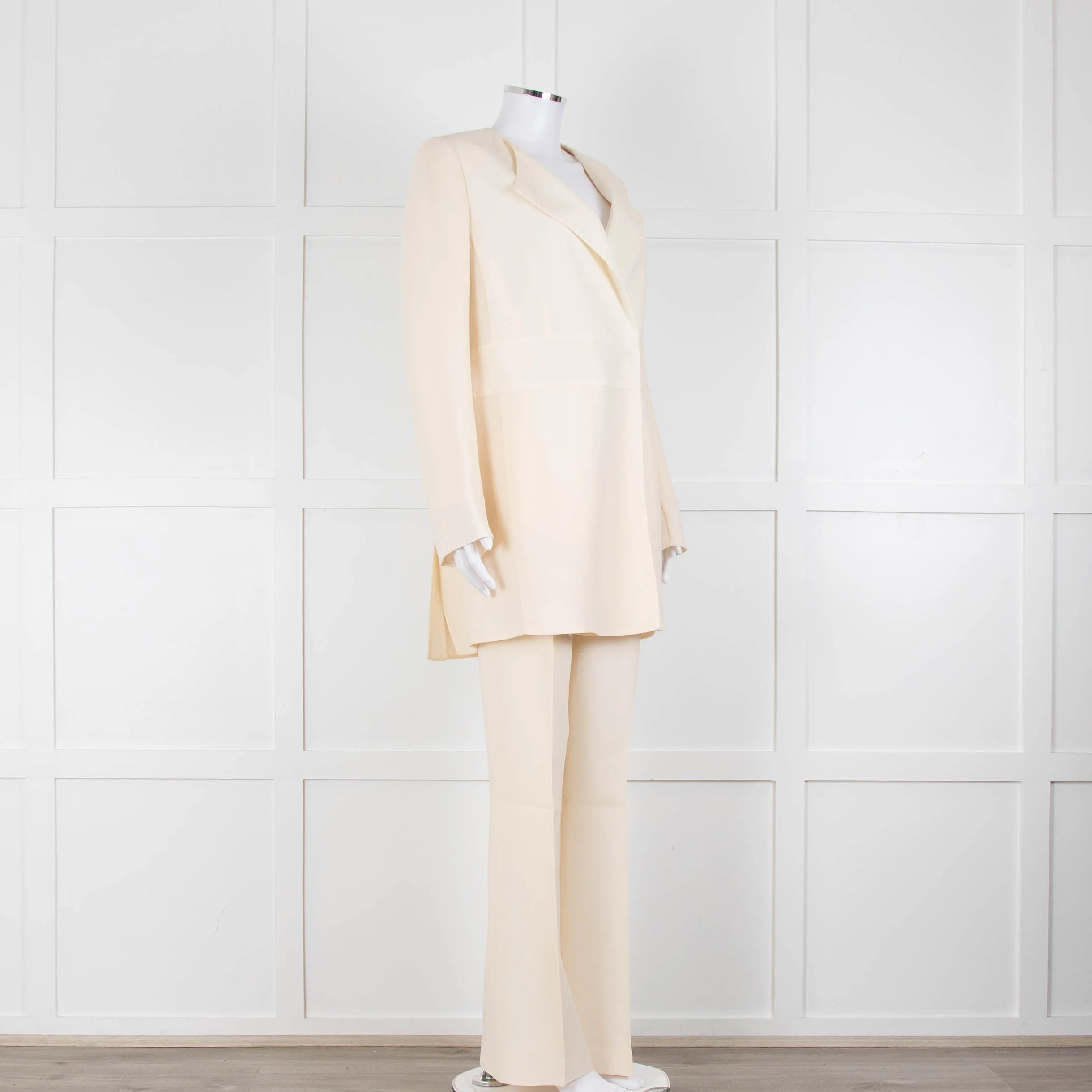 Akris Cream Wool Tailored Trousers - Image 10