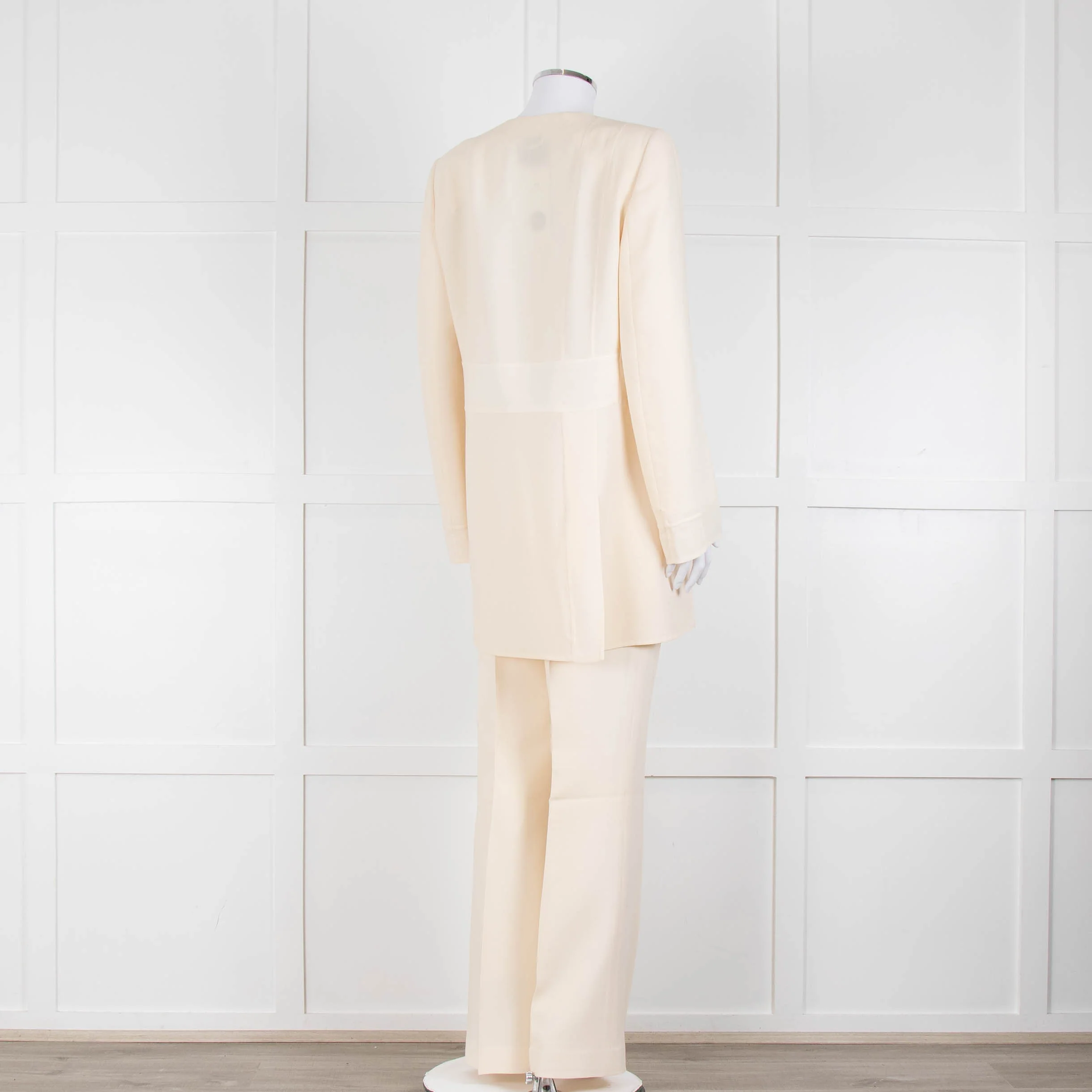 Akris Cream Wool Tailored Trousers - Image 12