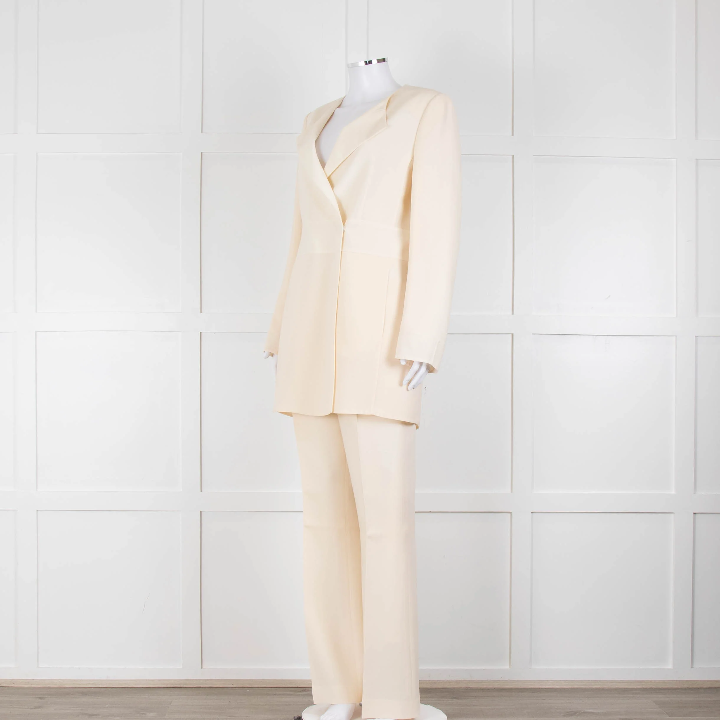 Akris Cream Wool Tailored Trousers - Image 16