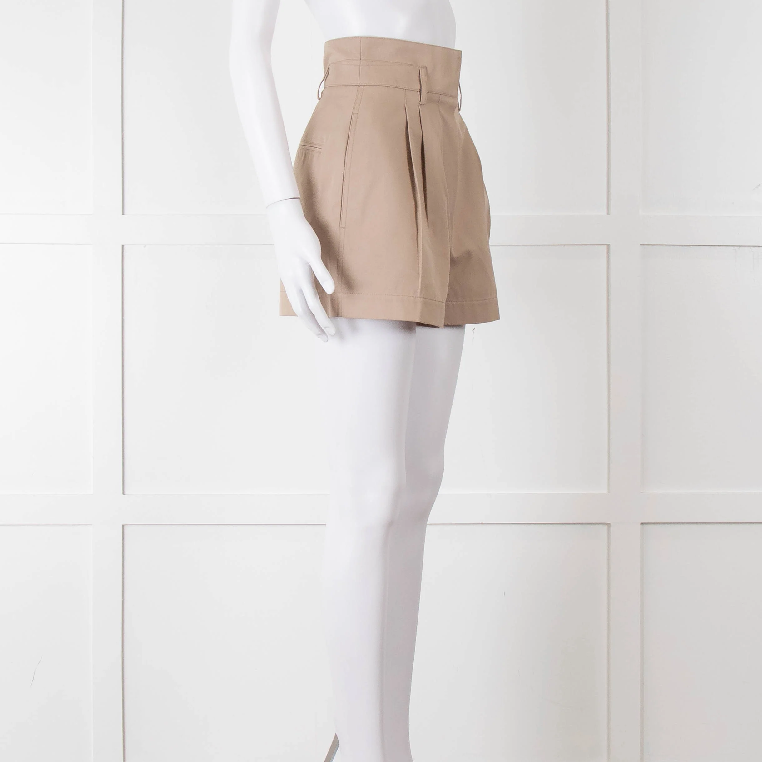 Alaia Beige High Waisted Shorts - Image 2