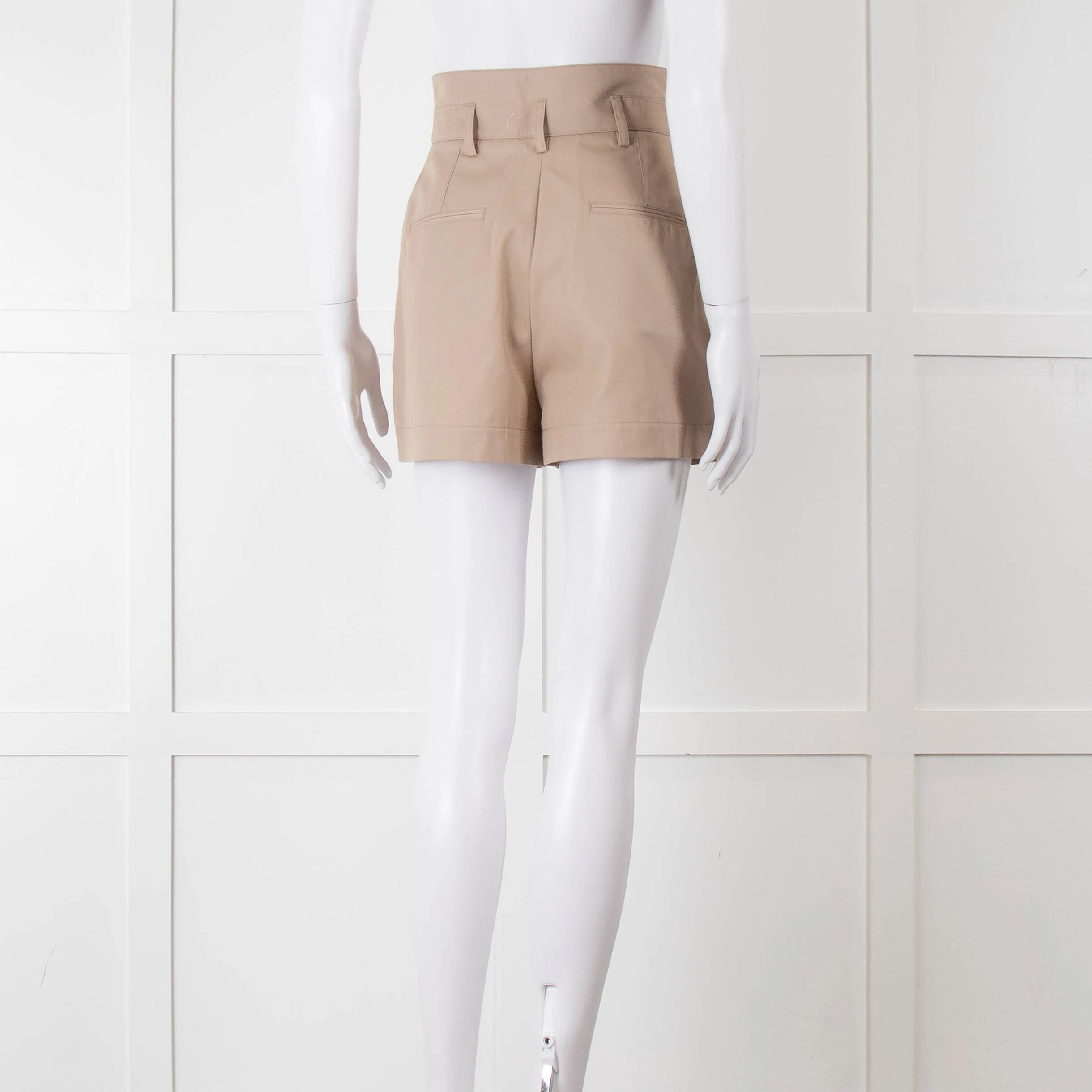 Alaia Beige High Waisted Shorts - Image 4