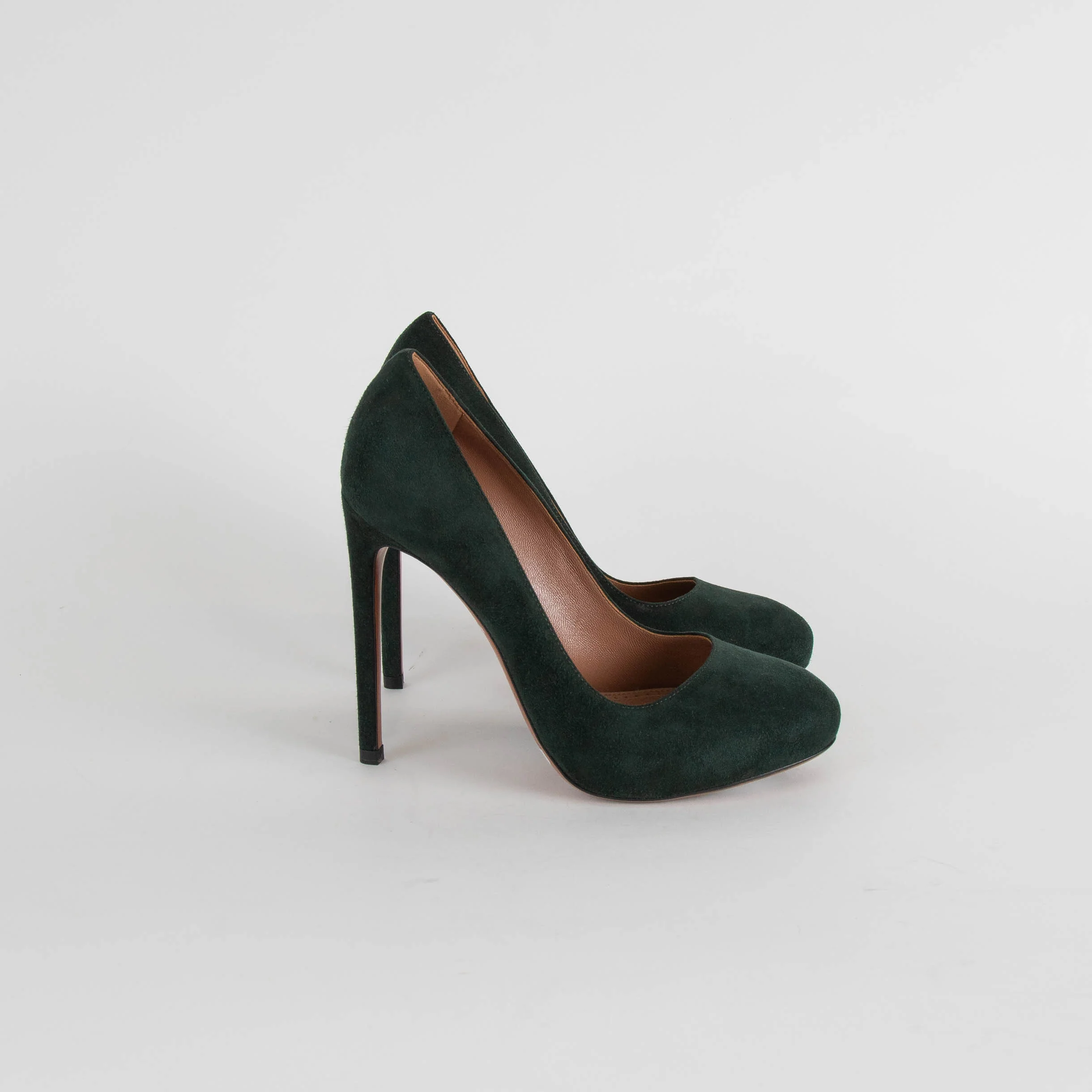 Alaia Dark Green Suede High Heel Shoes - Image 5