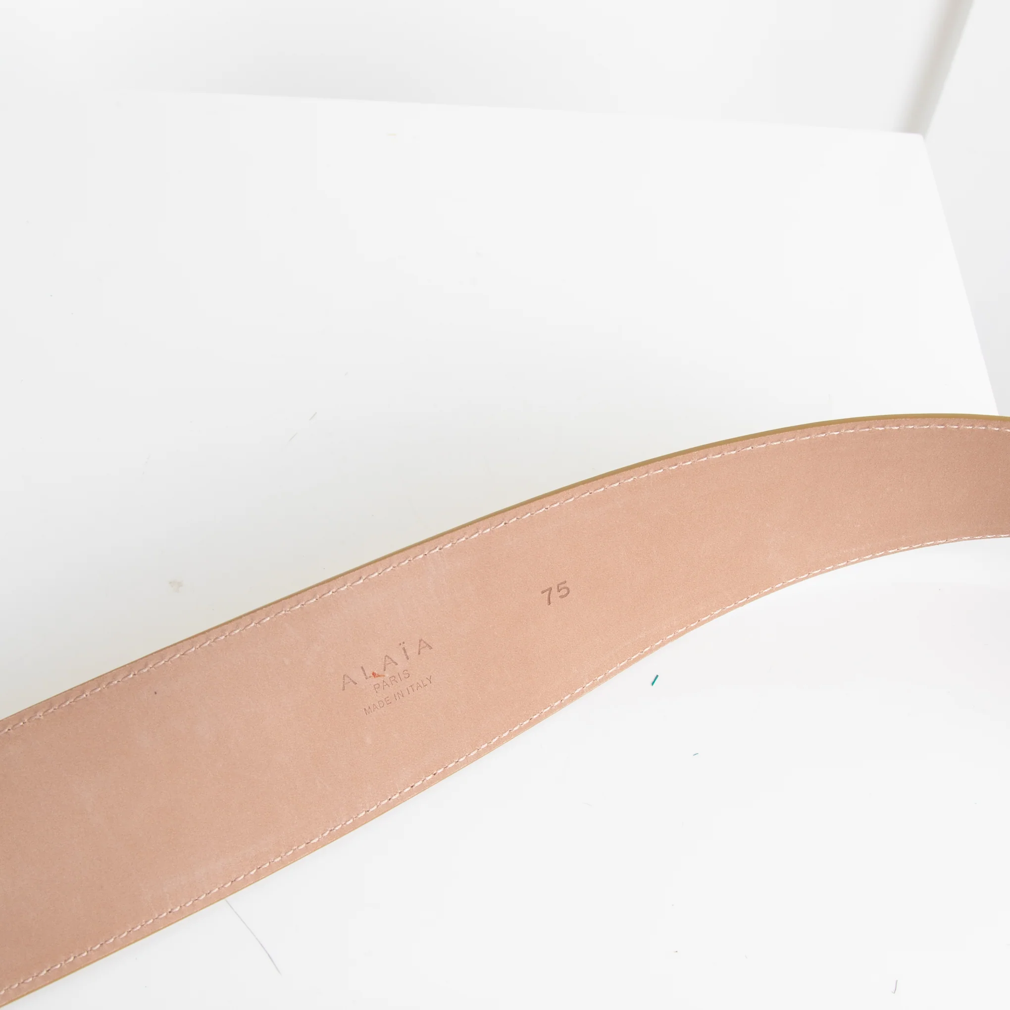 Alaia Gold Wide Leather Belt - Image 3