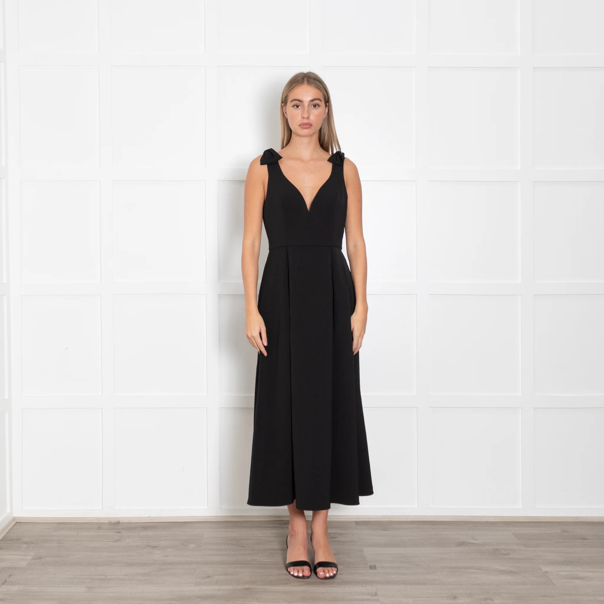 ALB Bowie Dress with Bow Shoulders