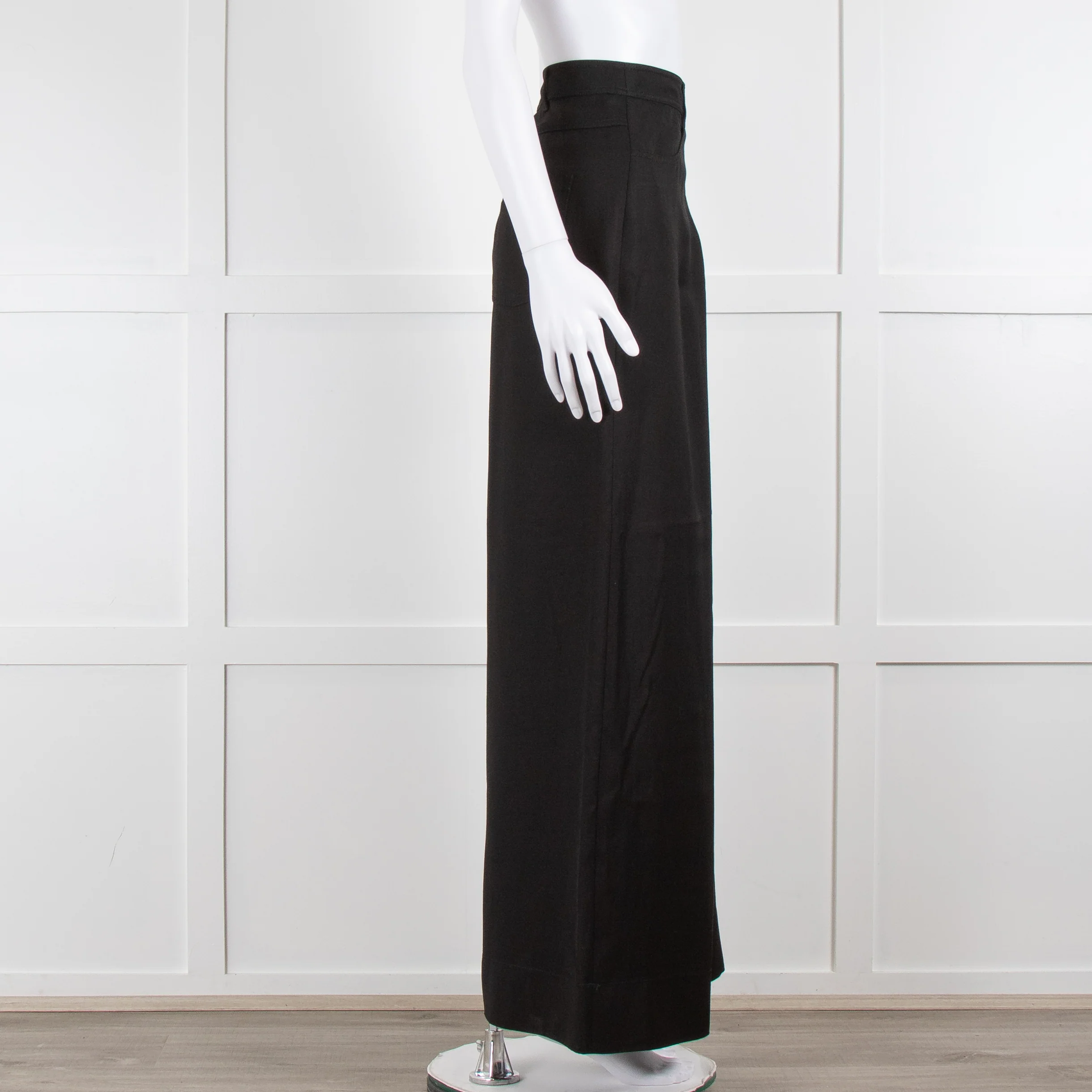 Alberta Ferretti Black Twill Tailored Trousers - Image 2