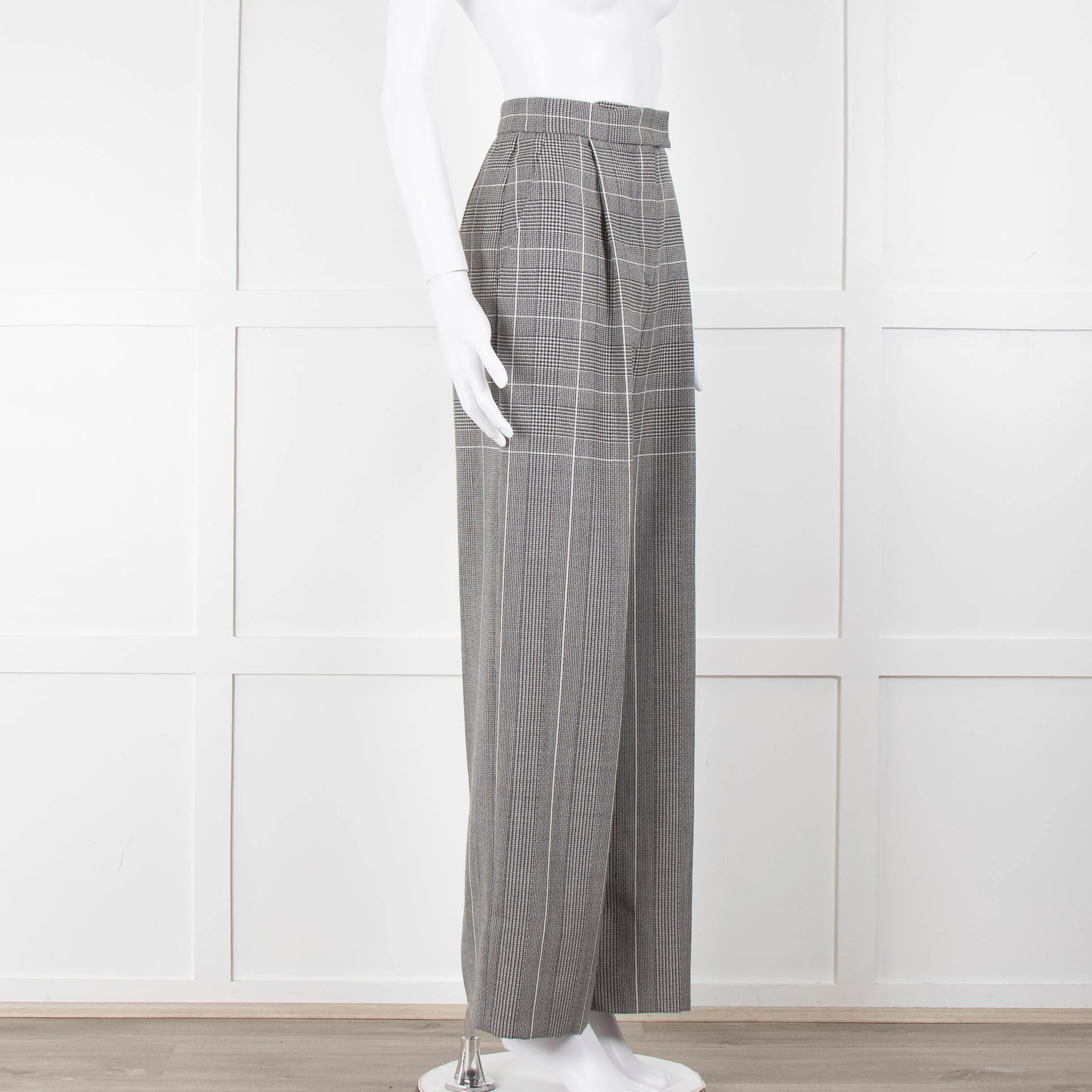 Alberta Ferretti Prince of Wales Check Wide Leg Trousers - Image 2