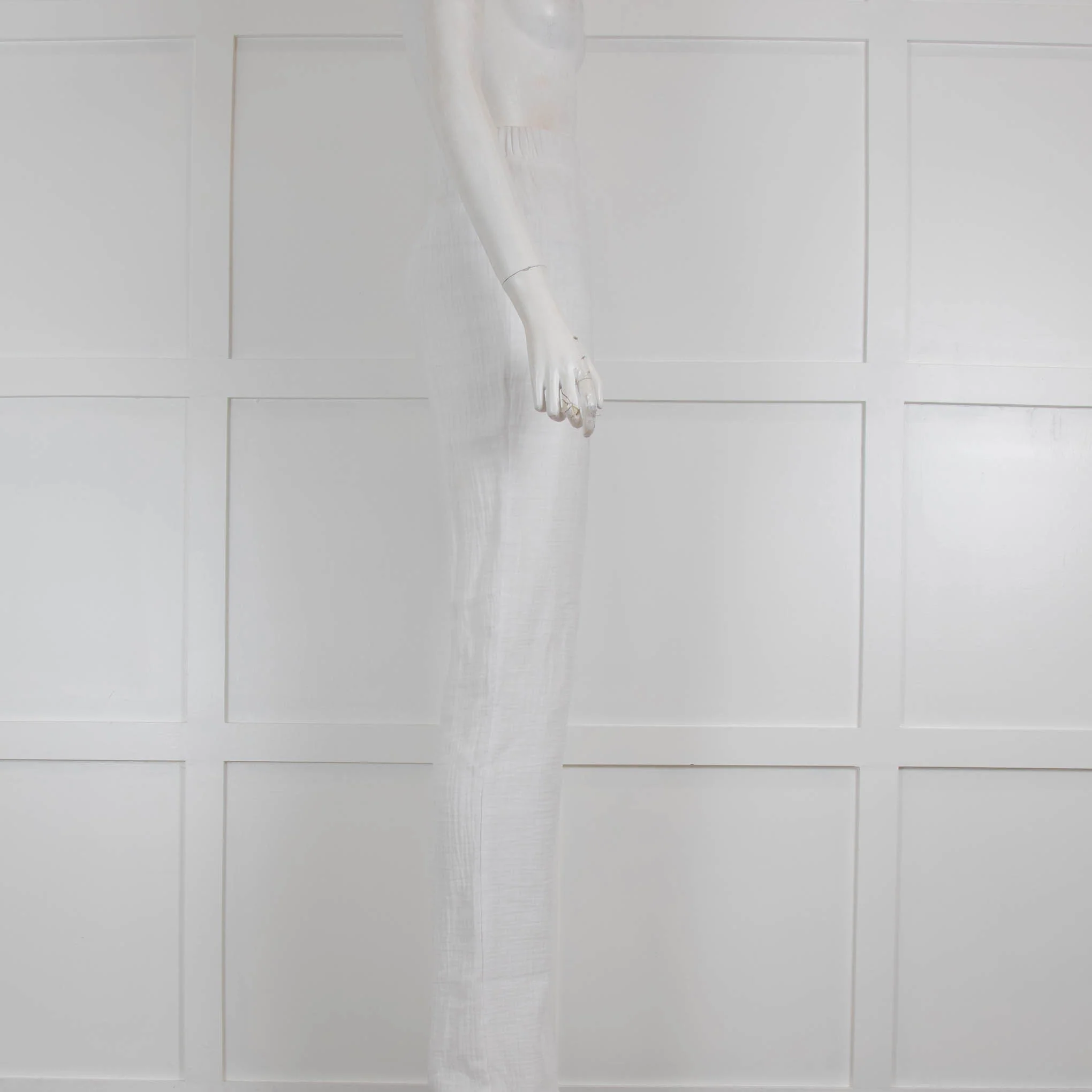 Albus Lumen White Cotton Trousers - Image 2