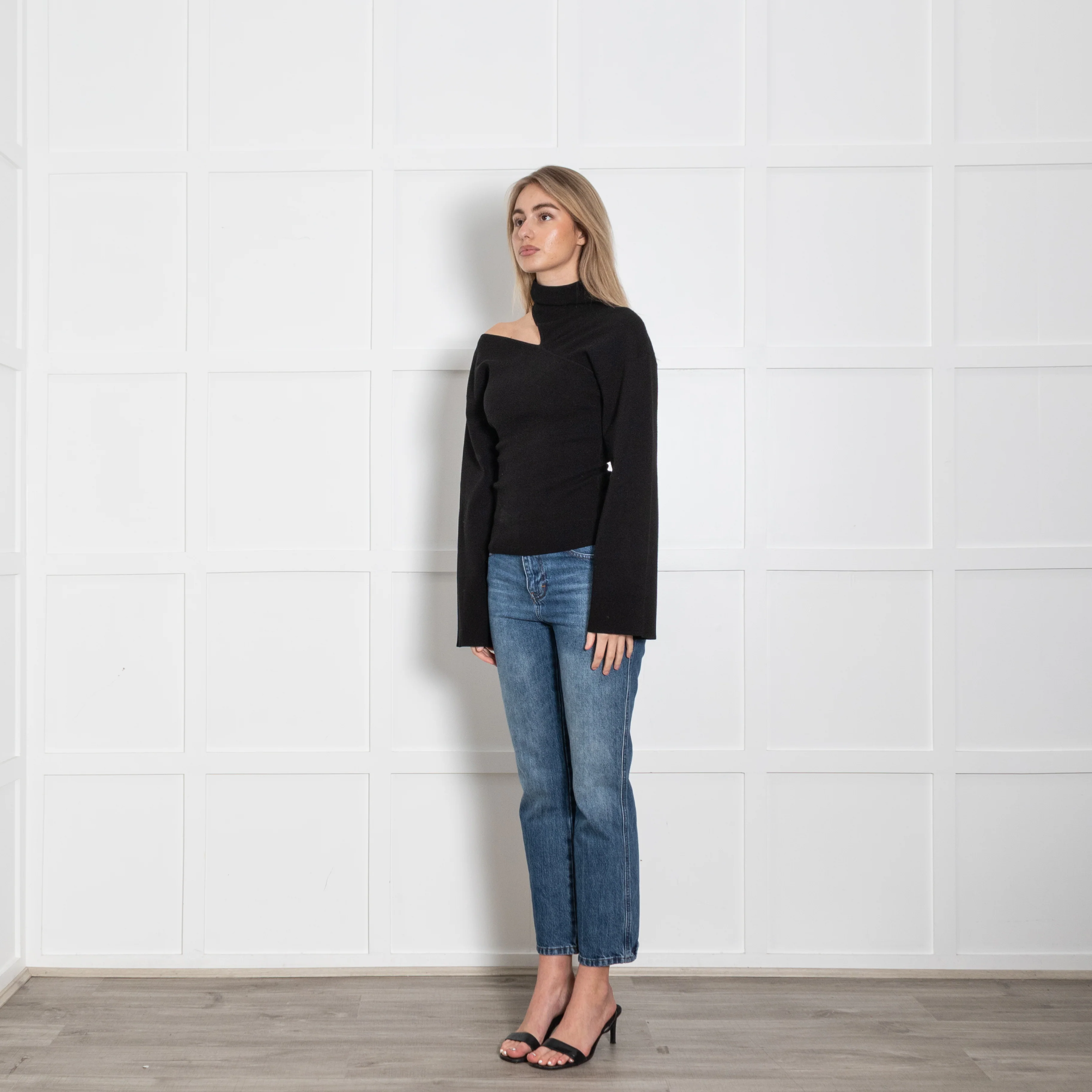 A.L.C. Black Cut Neck' L/Sleeve Jumper - Image 3