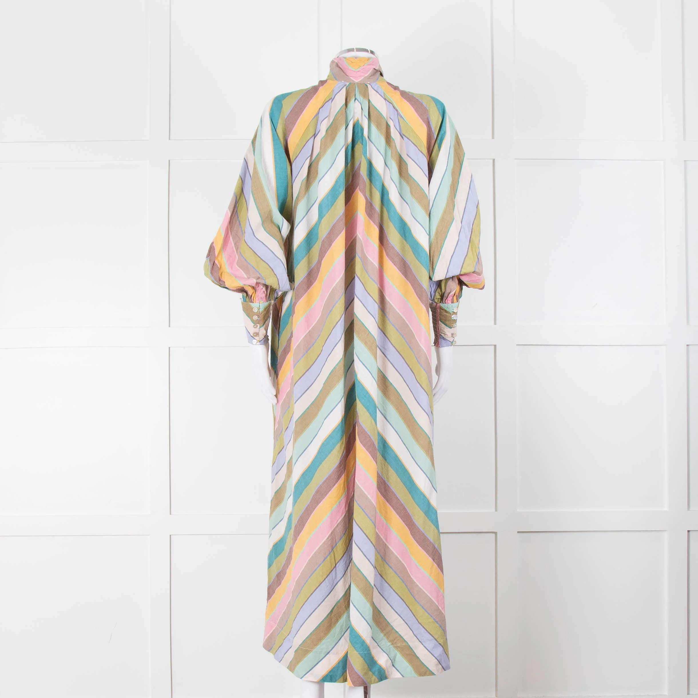 Alemais Cotton Chevron Stripe Shirt Dress - Image 5