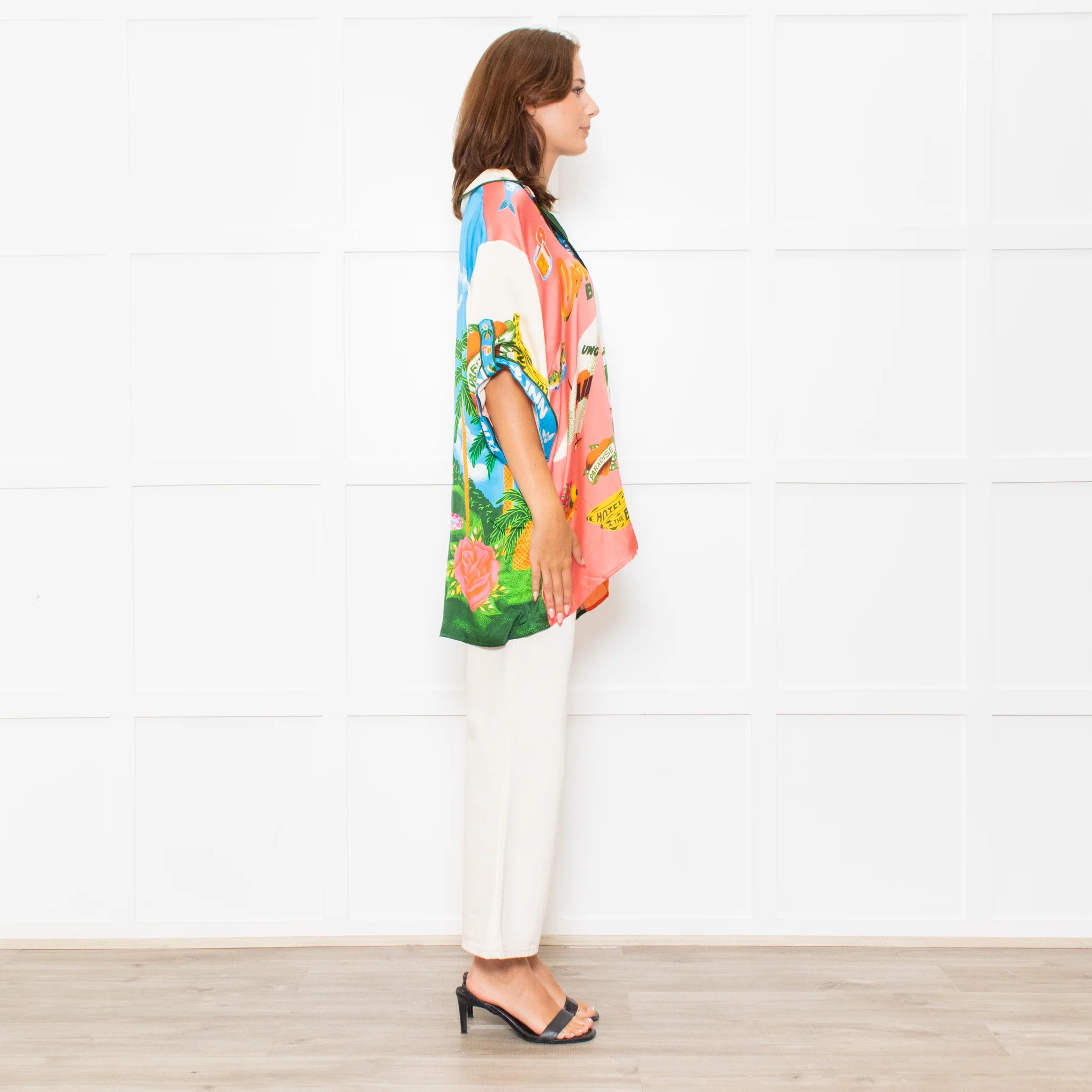 Alemais Multi Paradise Inn Print Silk Shirt - Image 6