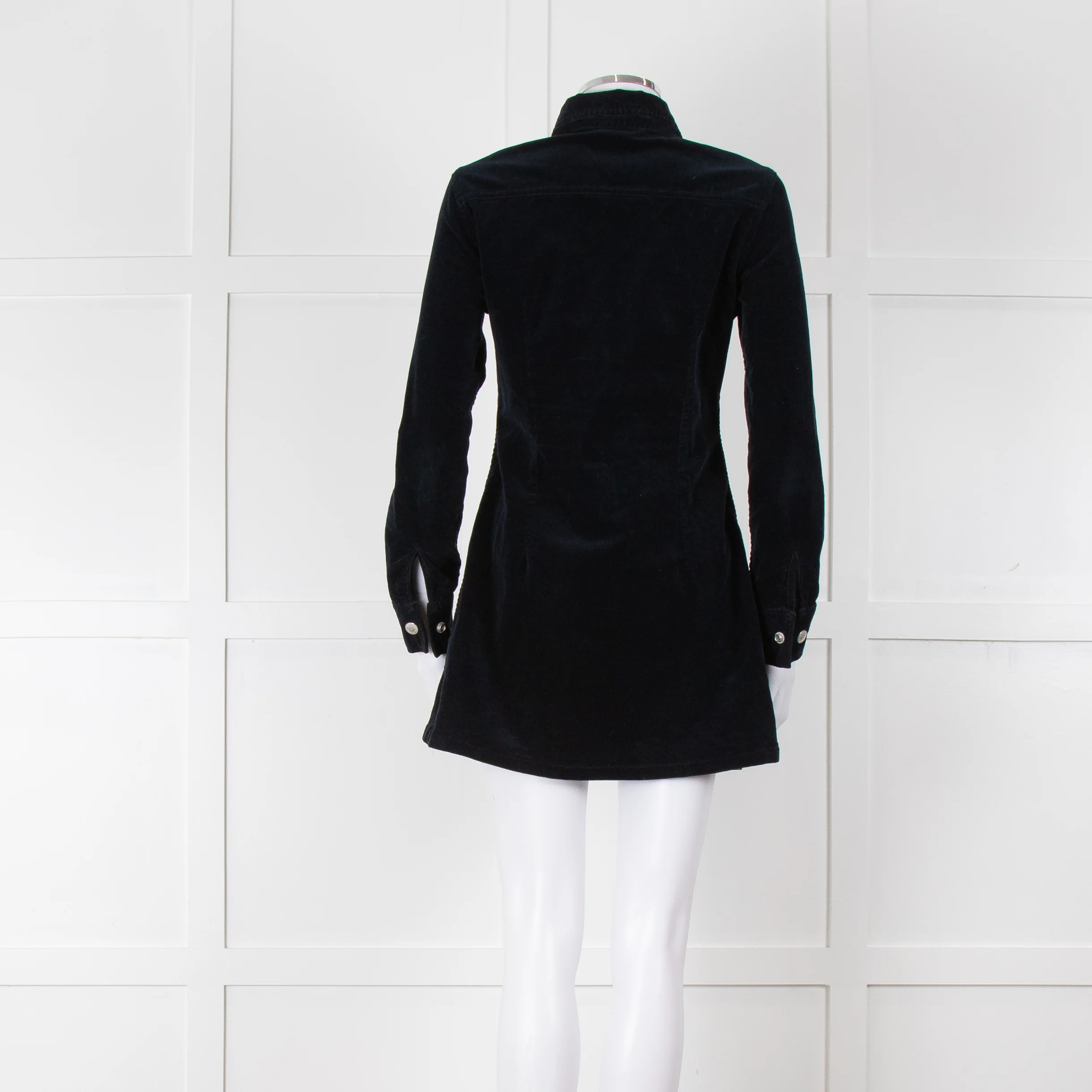 Alexa Chung For Ag Navy Blue Corduroy Mini Dress - Image 5
