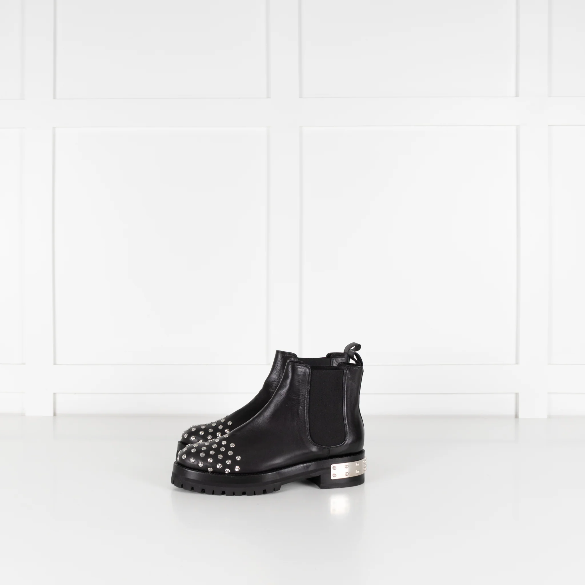 Alexander McQueen Black Goya Studded Chelsea Boots - Image 3